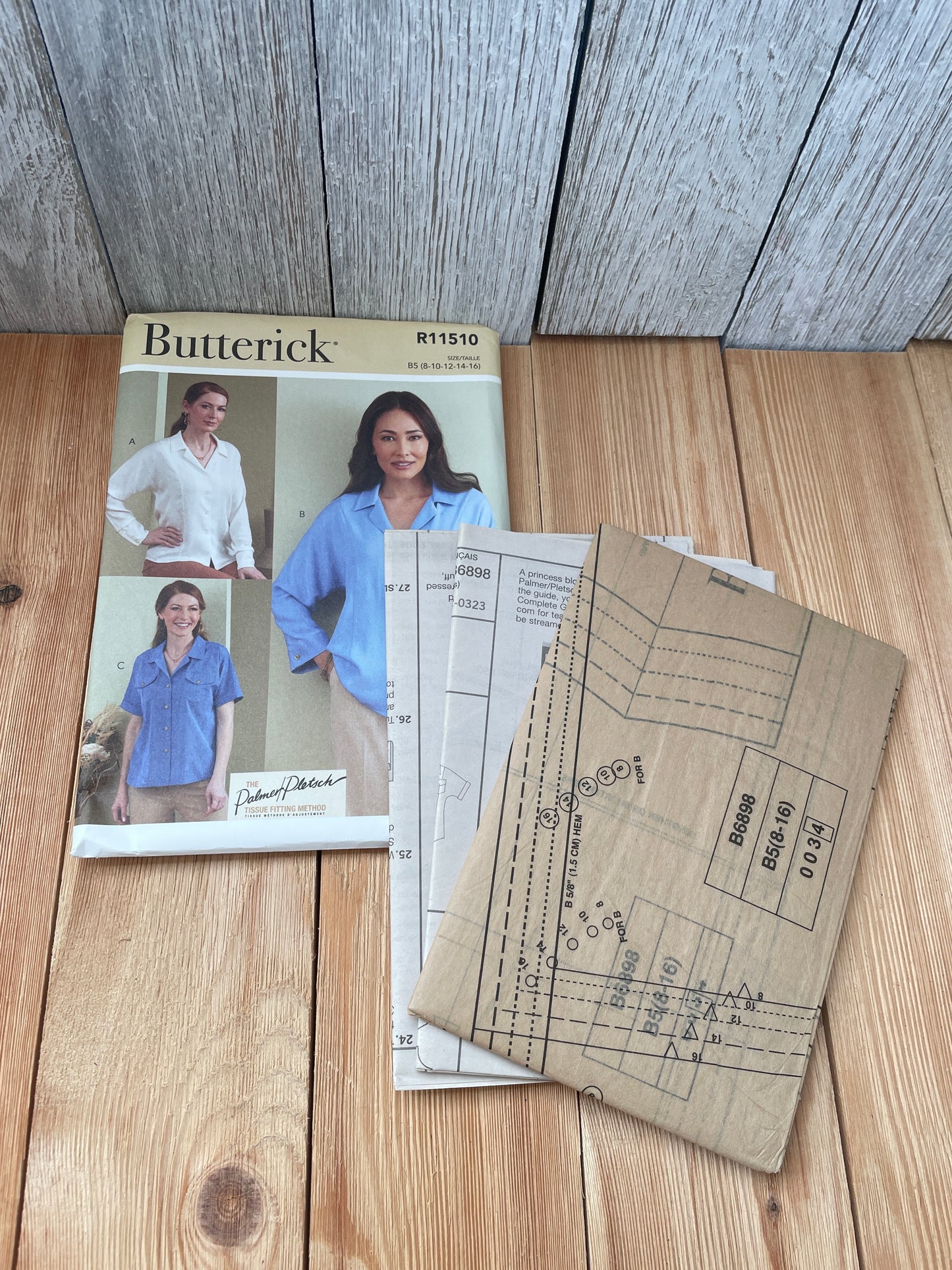 Butterick R11510 Misses Button Up Top Sizes 8-16 Uncut FF Sewing Pattern