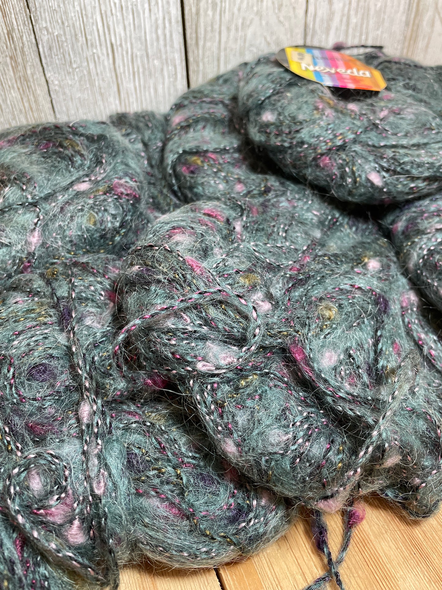 Musette Neveda 8541 8180 dark blue green Yarn (7 skein bundle)