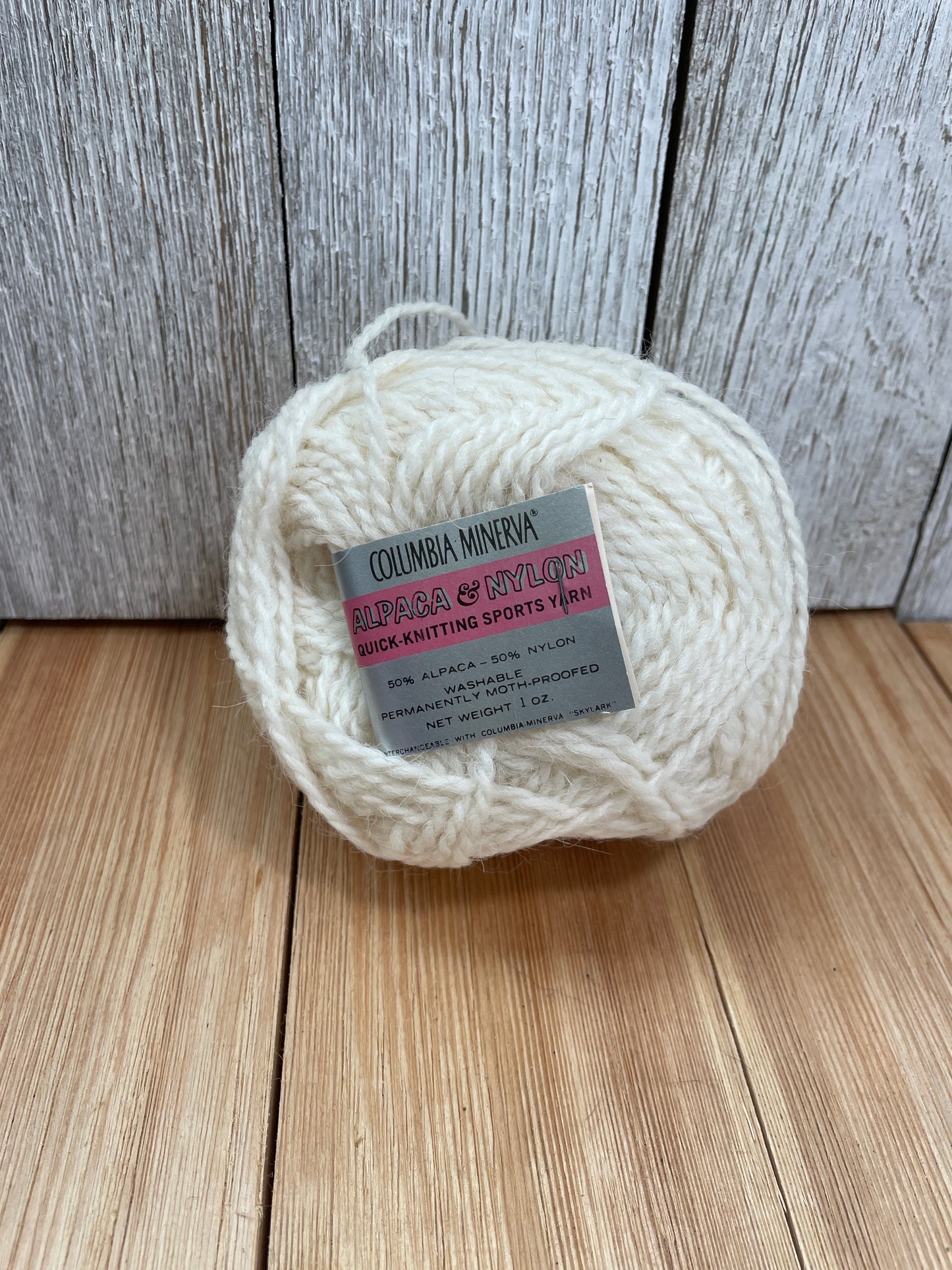Columbia Minerva Alpaca and Nylon Yarn Bone White 2587 Dye lot M