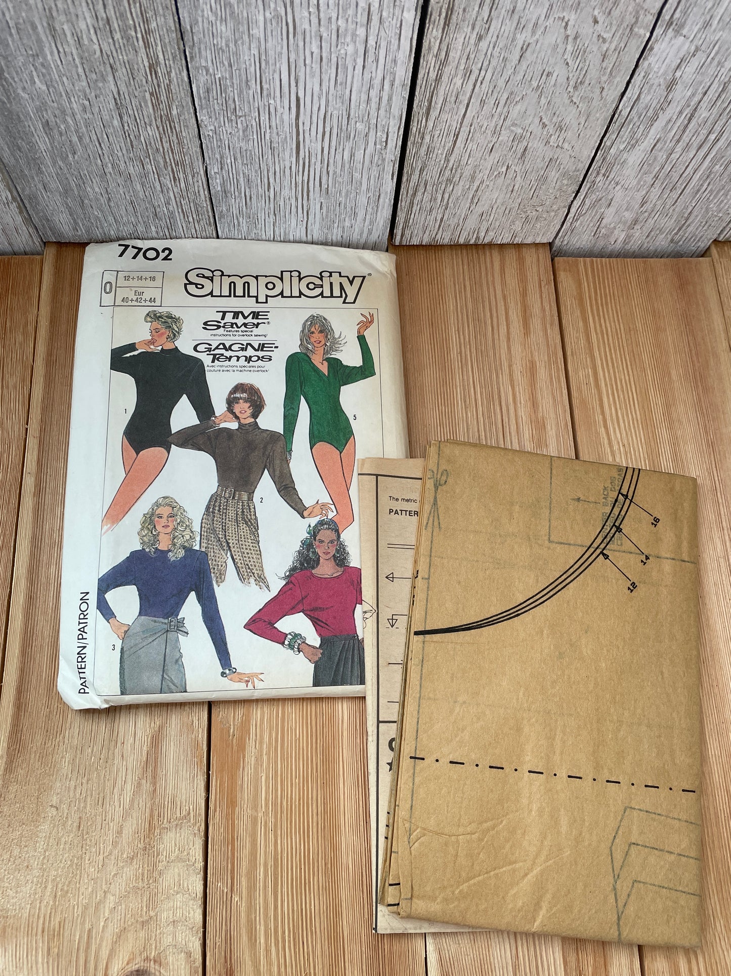 Simplicity 7702 Misses Leotard Bodysuit Size 12-16 Uncut FF Sewing Pattern