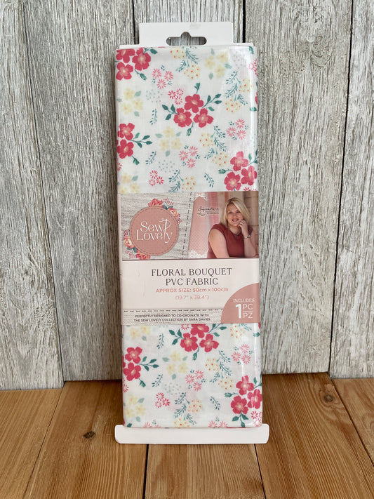 Sew Lovely Floral Bouquet PVC Fabric 50cm x 100cm (19.7"x39.4") NEW