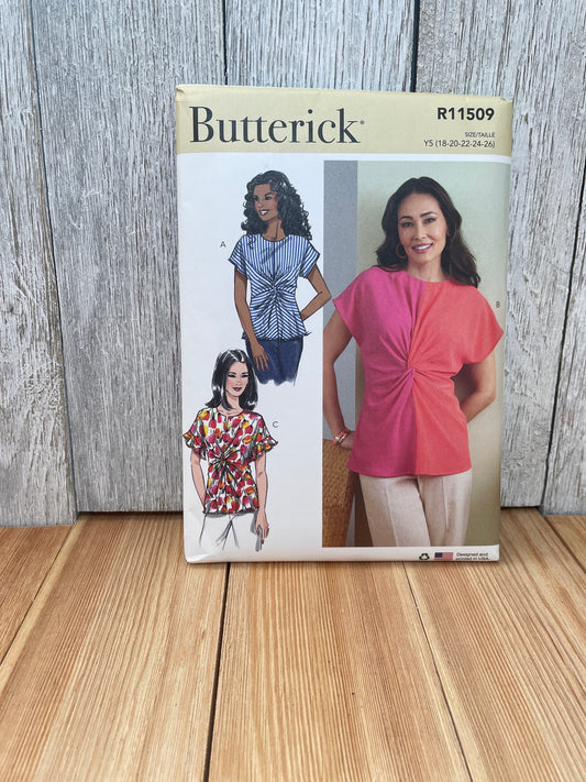 Butterick R11509 Misses Knotted Top Size 18-26 Uncut FF Sewing Pattern
