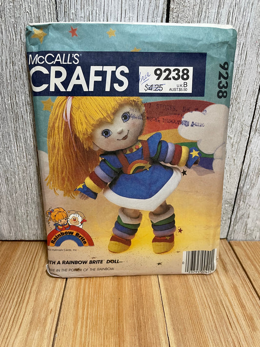 McCalls Crafts 9238 18" Rainbow Brite Doll Pattern UNCUT FF
