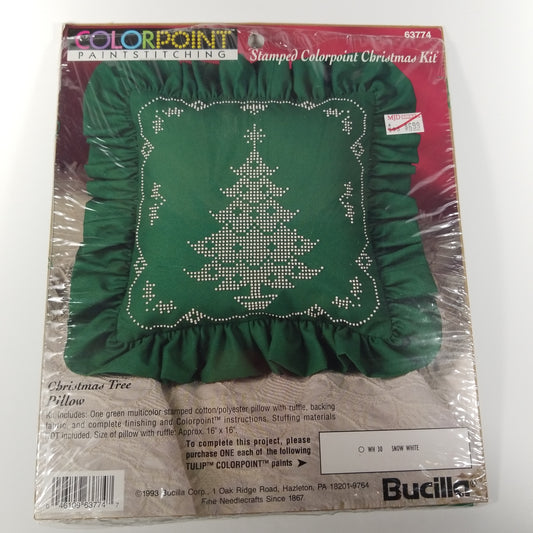 Bucilla Colorpoint Green Christmas Tree 63774 Paint Stitching Kit NEW