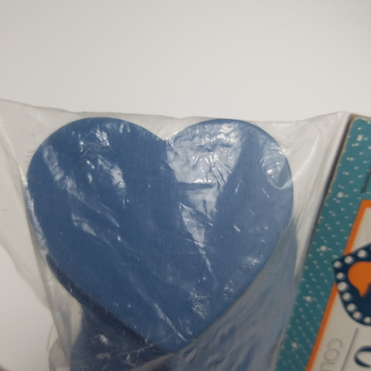 Vintage Craft Collectables Blue Wooden Hearts
