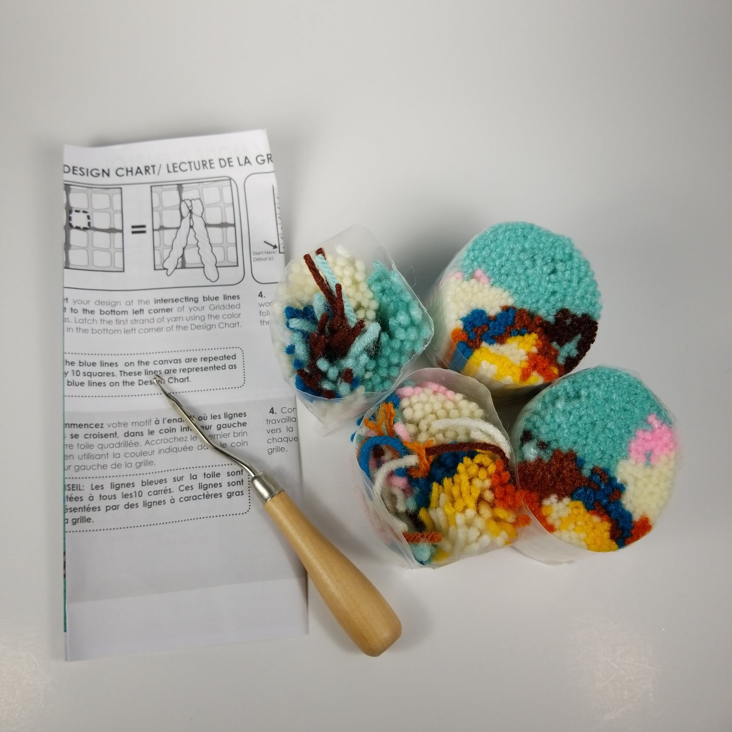 Abandoned Project Wonderart Hoot Hoot Owl Latch Hook Kit Complete Started