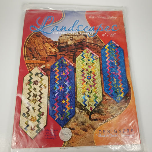 Landscapes Chevron Table Runners foundation paper piecing pattern
