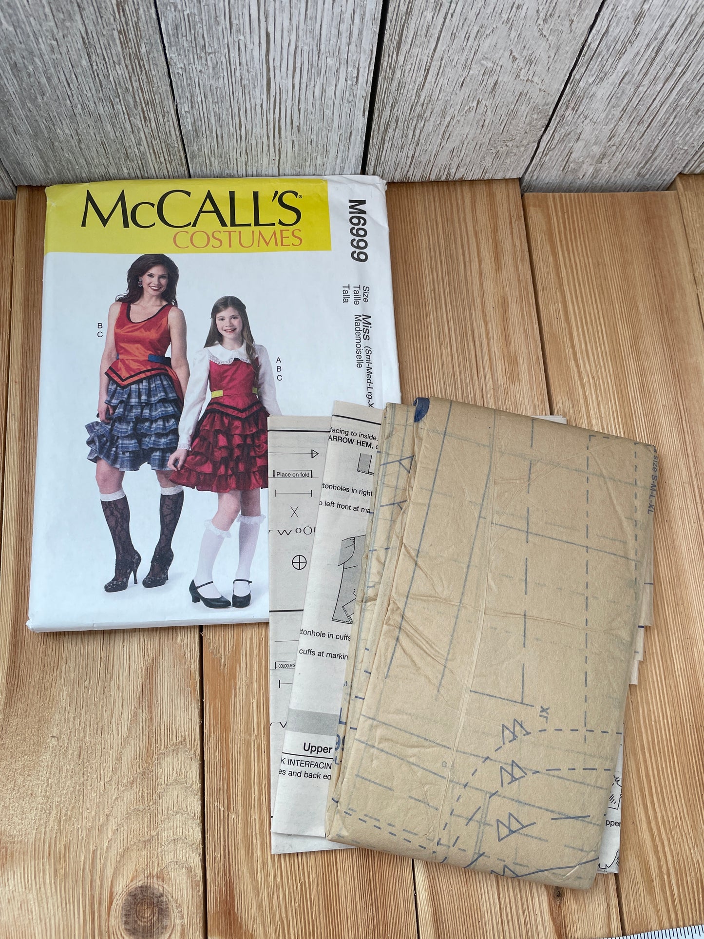 McCall's 6999 Girl Misses Dancer Pirate Size 7-14 or Sml-Xlg Uncut FF Sewing Pattern Halloween Costume