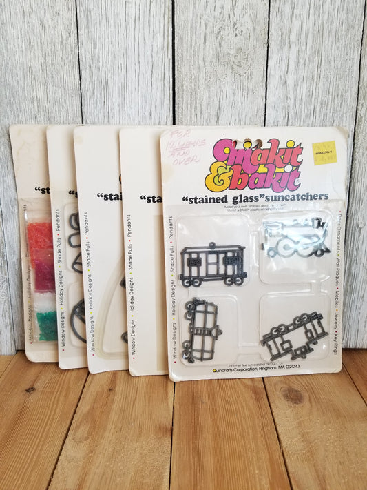 Vtg Makit & Bakit Suncatcher Frame OR Full Kits (U Choose Design)