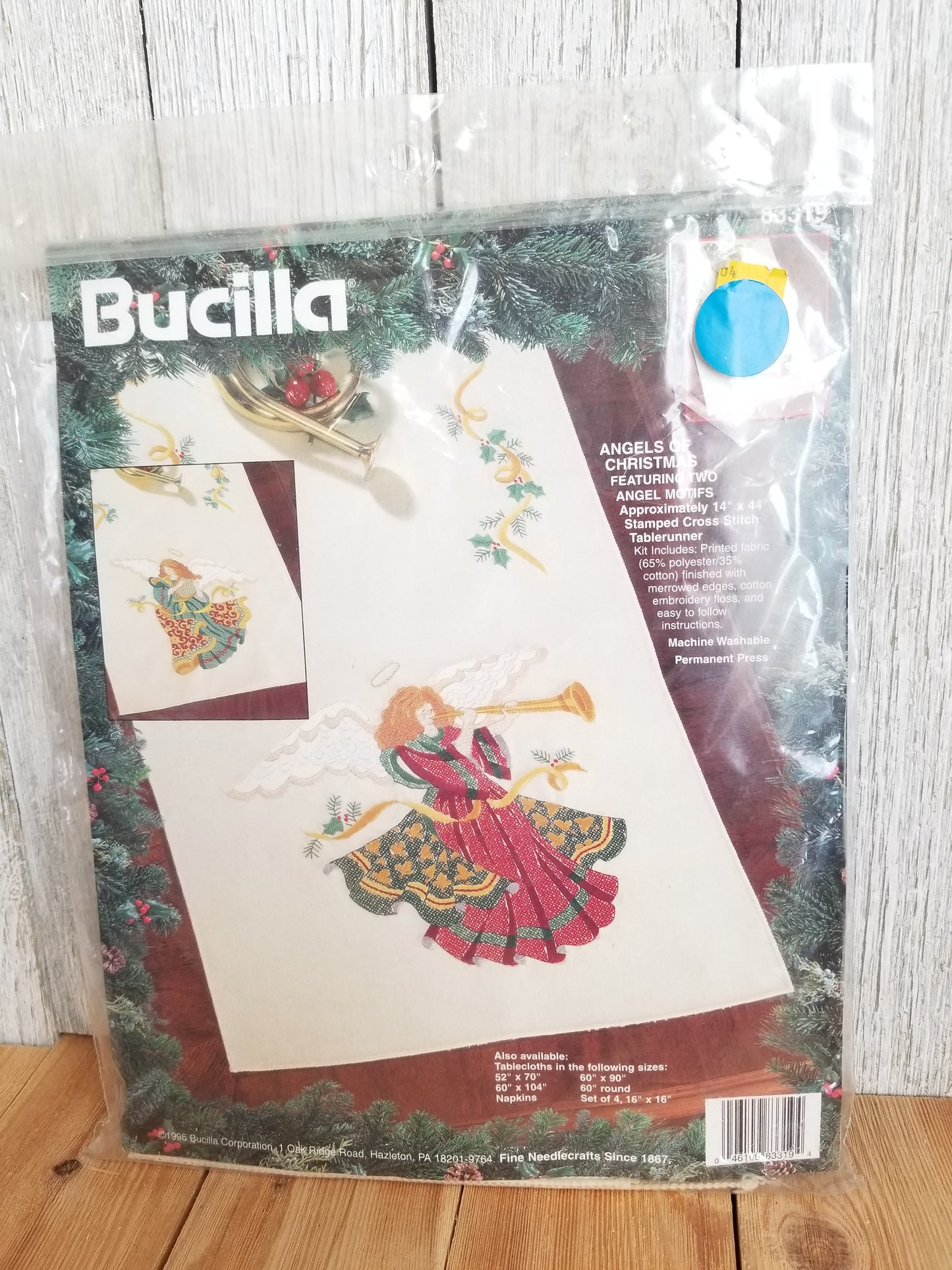 Bucilla Angels Of Christmas Table Runner Stamped Cross Stitch Kit 83319