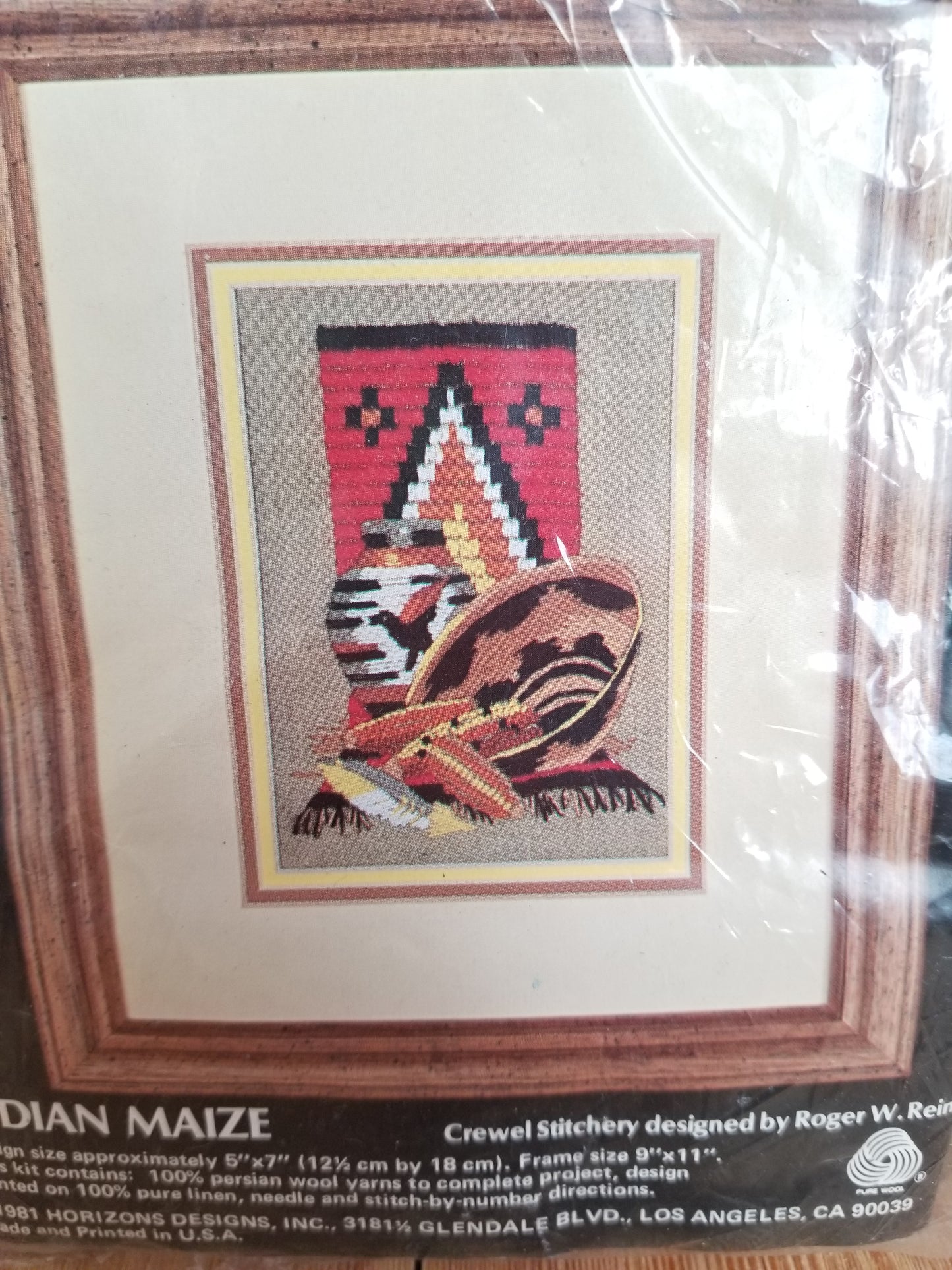 Monarch Horizons Take Along Indian Maize Crewel Stitchery Kit