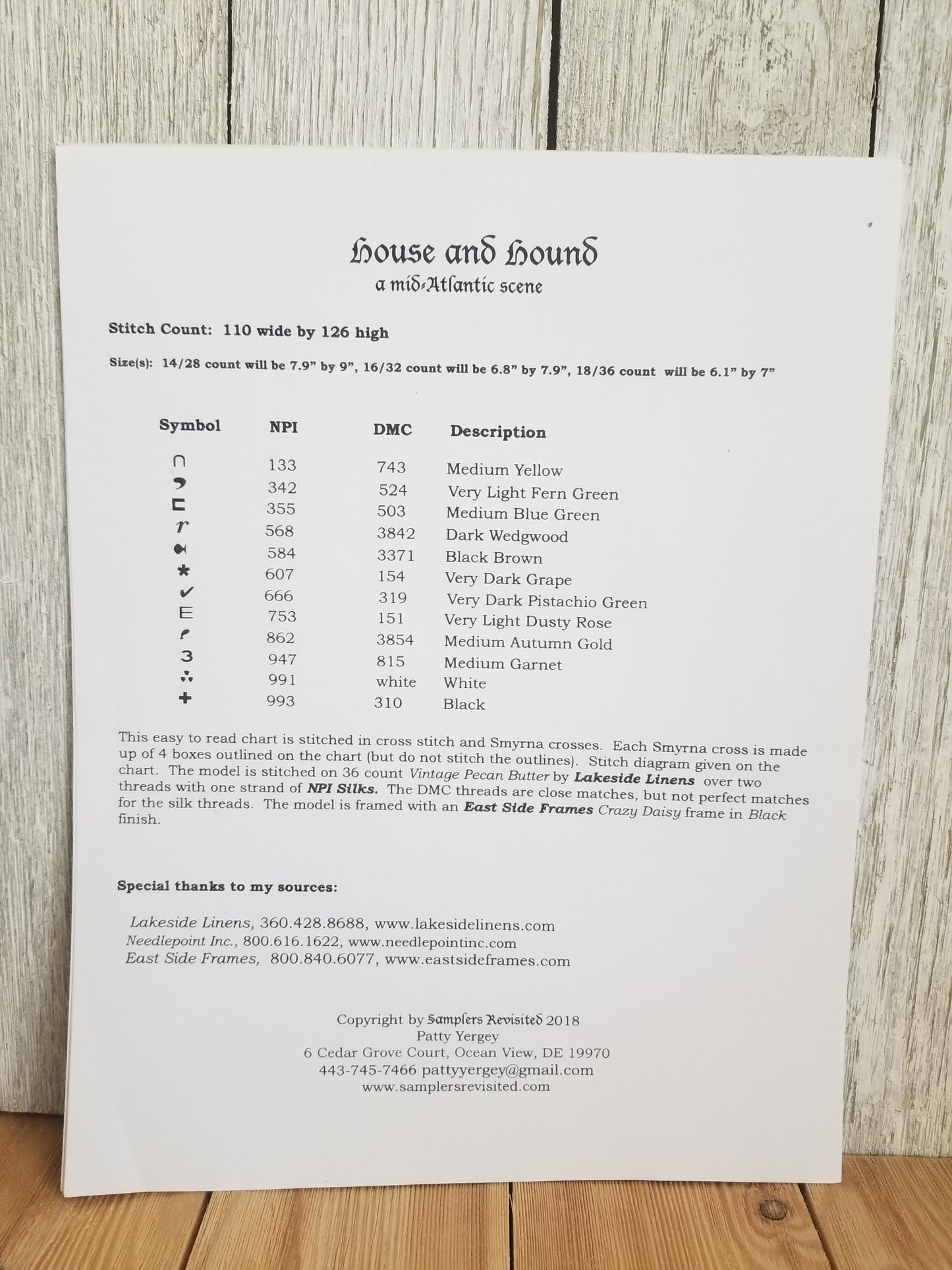 House and Hound A Mid Atlantic Scene Samplers Revisited Cross Stitch Pattern