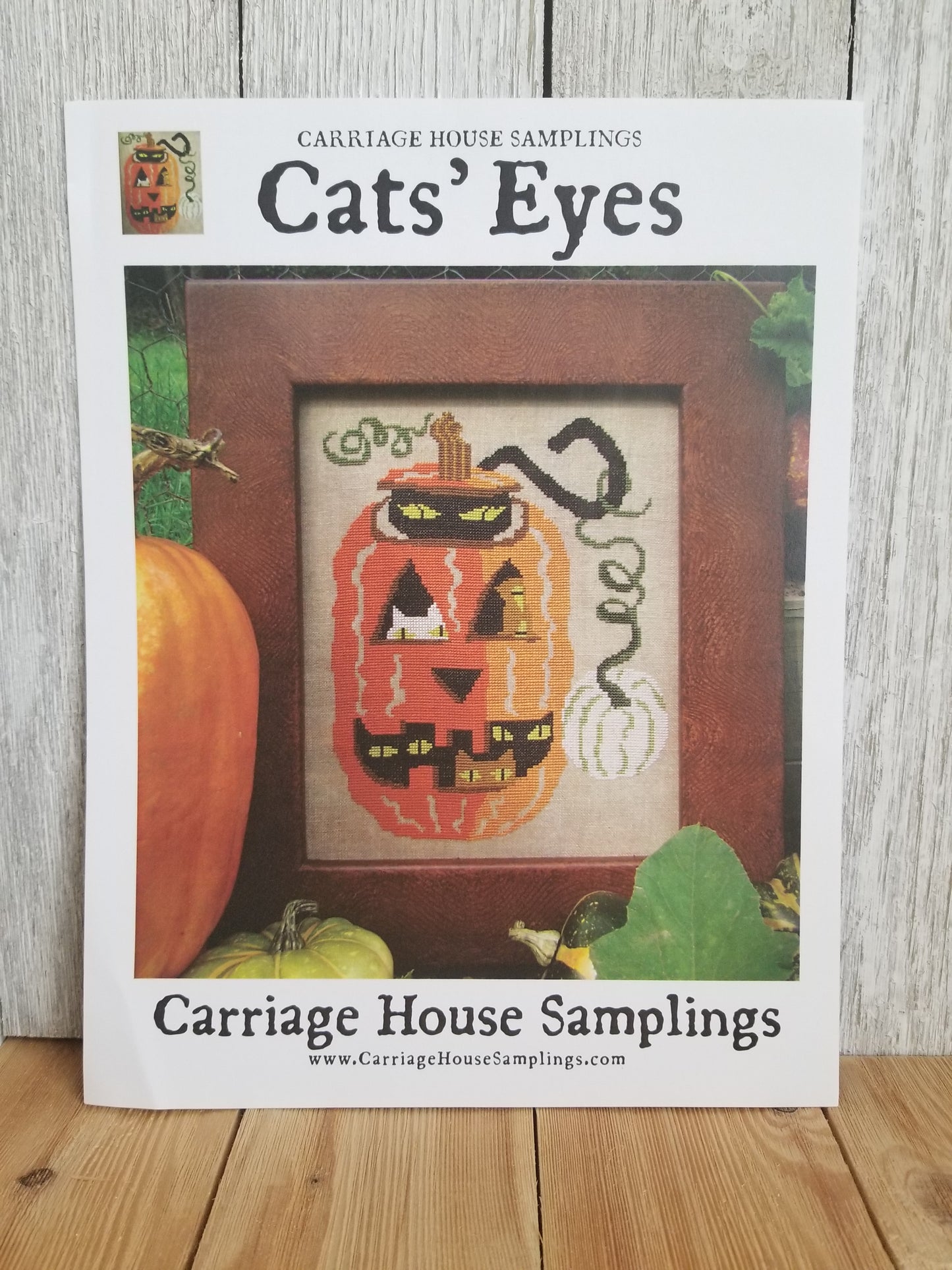 Carriage House Samplings Cat's Eye Cross Stitch Pattern Halloween