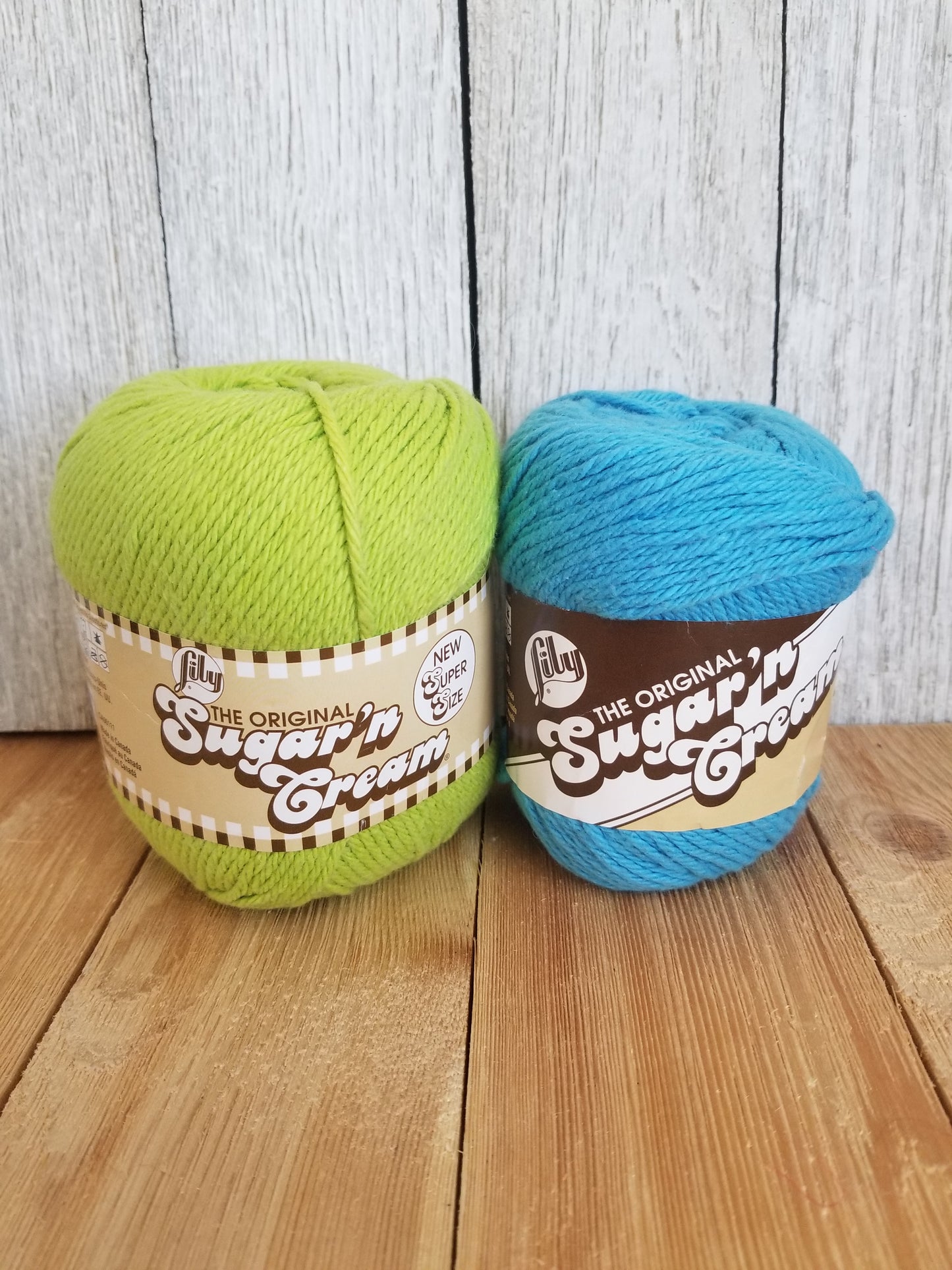 Lily Sugar and Cream Cotton Yarn Hot Green and Hot Blue Choose your Color
