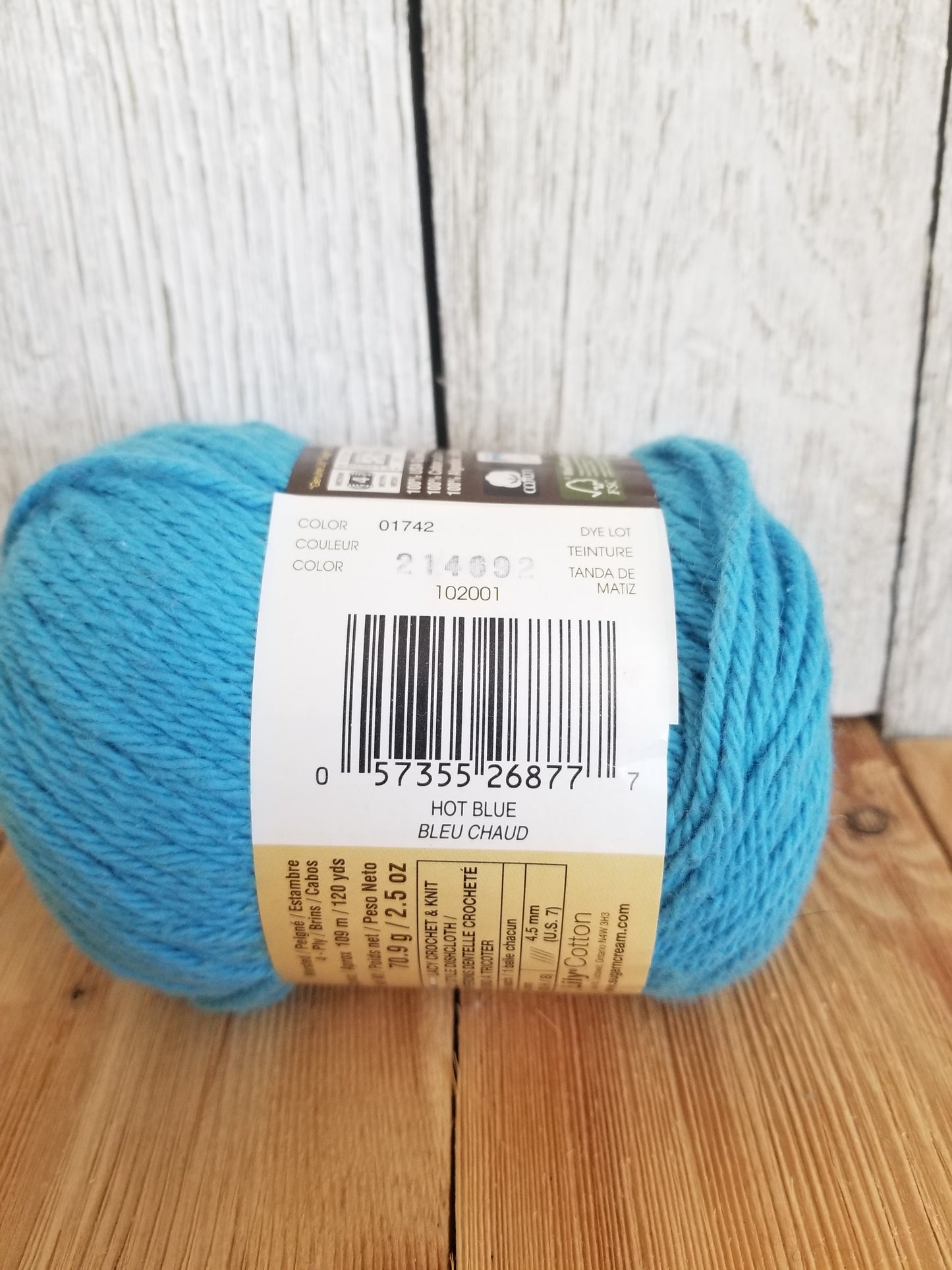 Lily Sugar and Cream Cotton Yarn Hot Green and Hot Blue Choose your Color