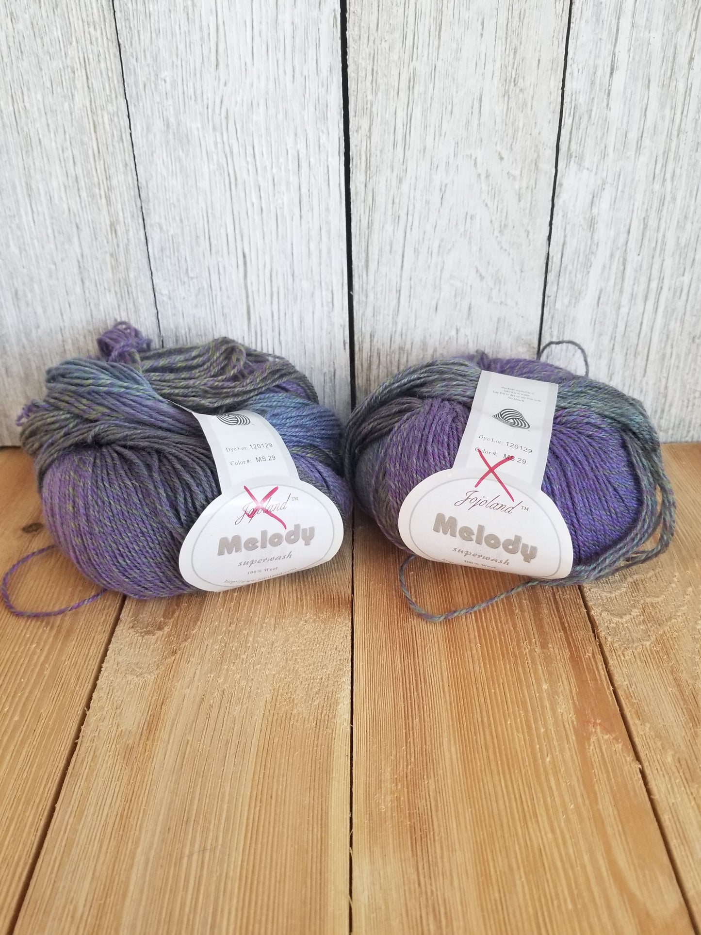 Jojoland Melody Superwash Wool Yarn MS 29 Lot of 2