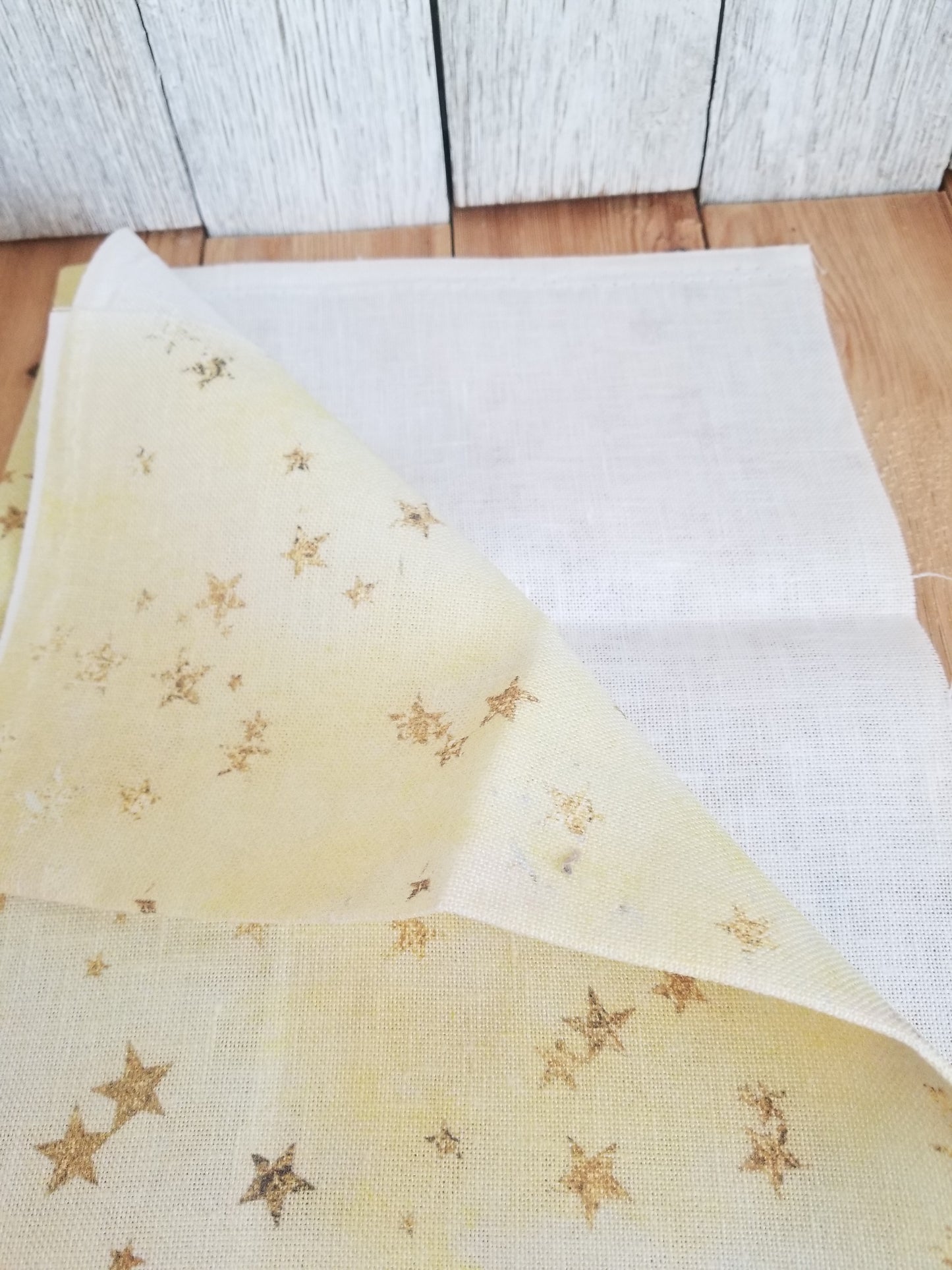 Fabric Flair 32 count 18" x 26" Buttermilk Watercolor Dreams printed cross stitch linen