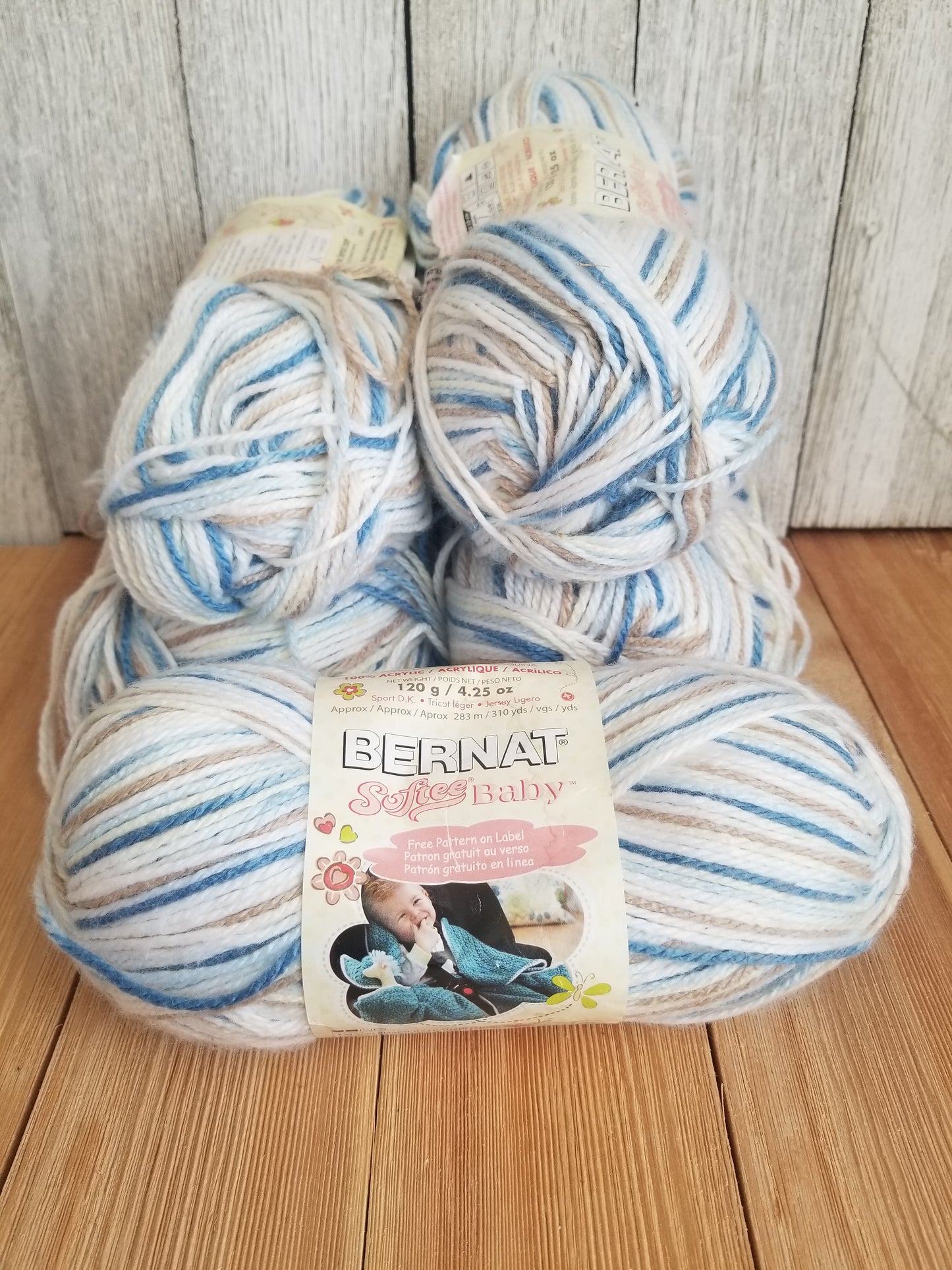 Bernat Softee Baby Little Boy Blue 5 Skein Bundle Yarn