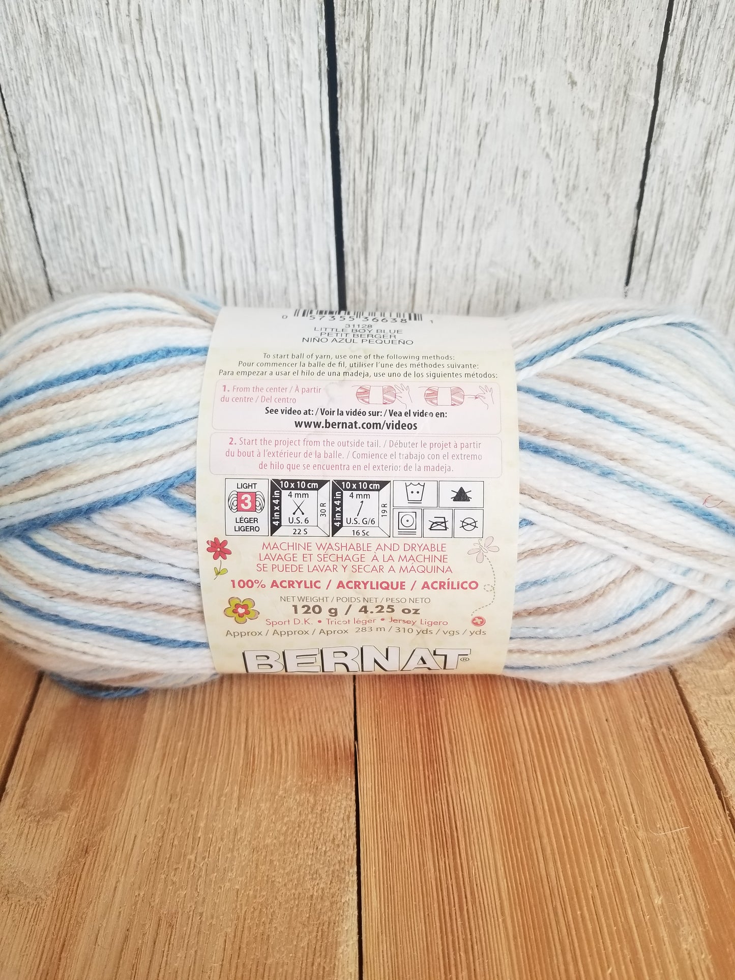 Bernat Softee Baby Little Boy Blue 5 Skein Bundle Yarn
