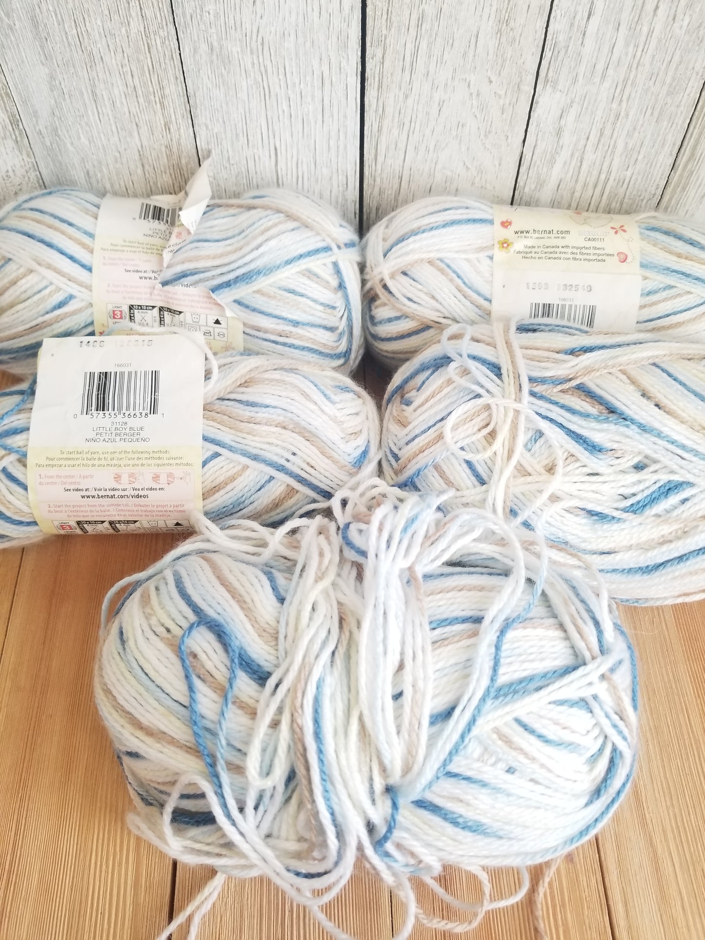 Bernat Softee Baby Little Boy Blue 5 Skein Bundle Yarn