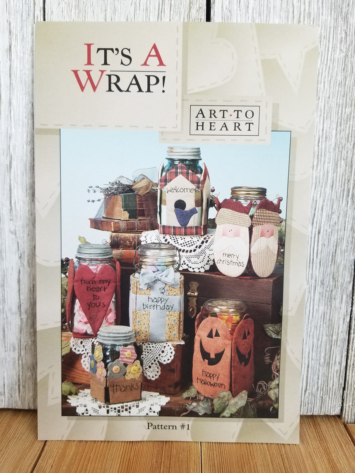 Art to Heart It's A Wrap #146P Sewing Pattern Holliday Mason Jar Wrap