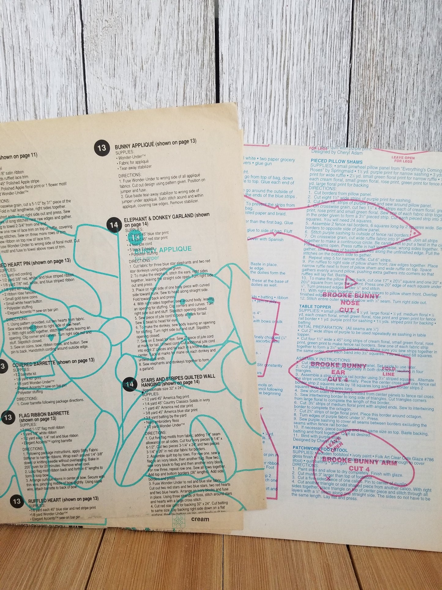 Vintage ross Stitch and sewing pattern Grab Bag Finished Cross Stitch Towel and plastic embroidery hoop