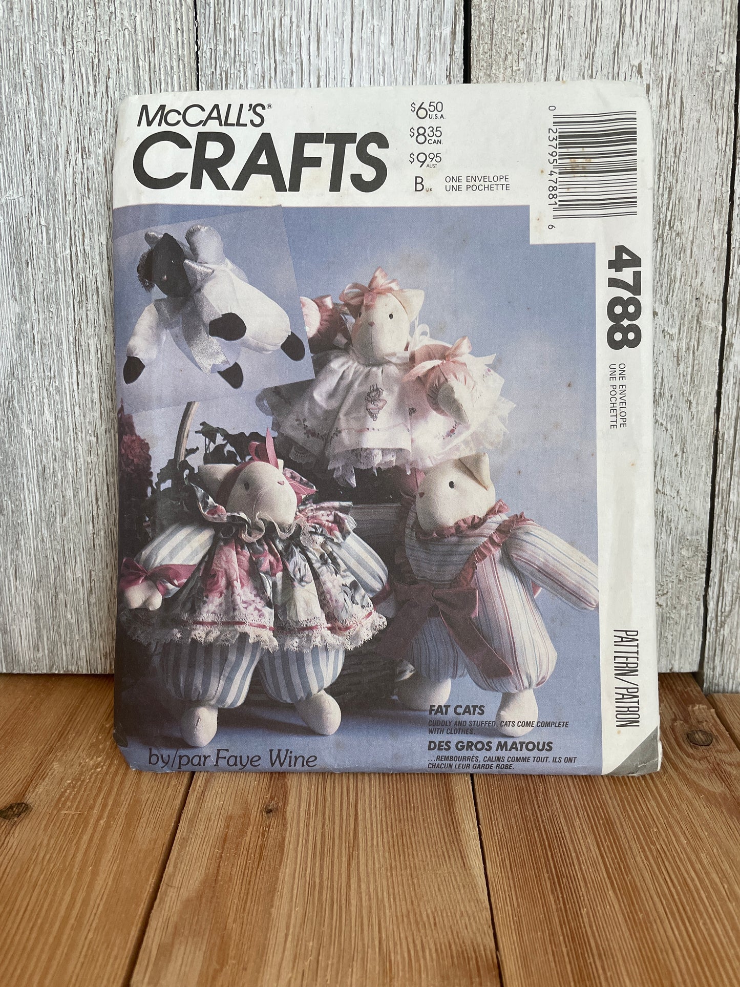 Mccalls Crafts 4788 Fat Cat Doll and Clothes Pattern Uncut FF