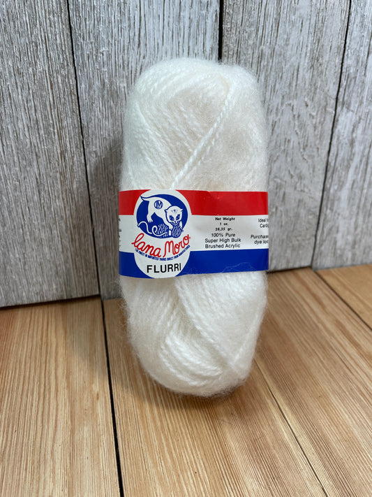 Lana Moro Flurrri Acrylic Yarn White 208 and Light Blue 214