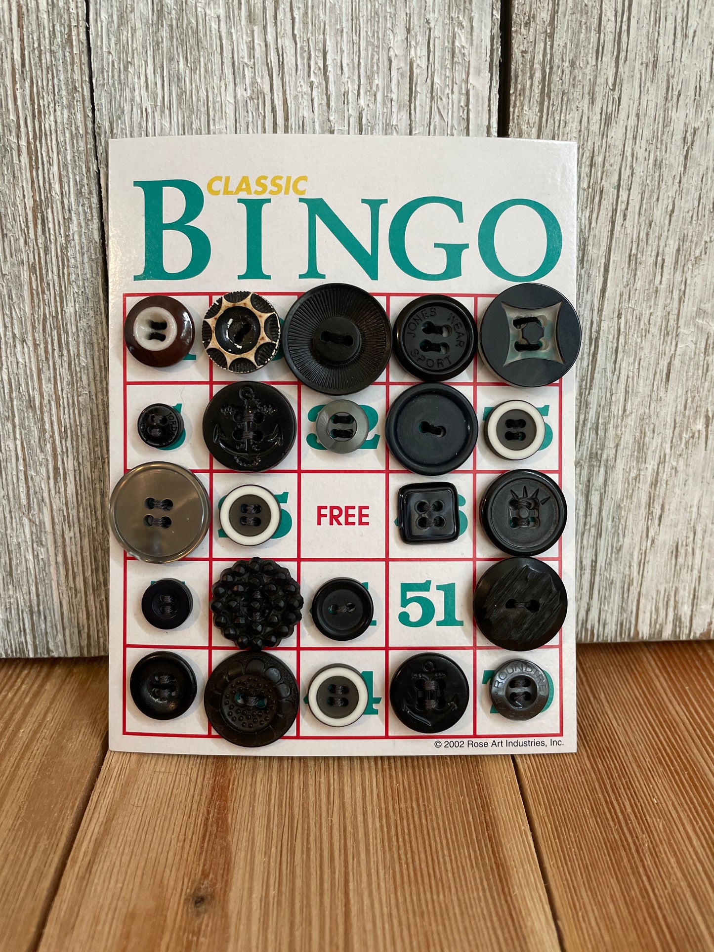 Vintage Button Lot on Bingo Card U PICK Antique quirky cute