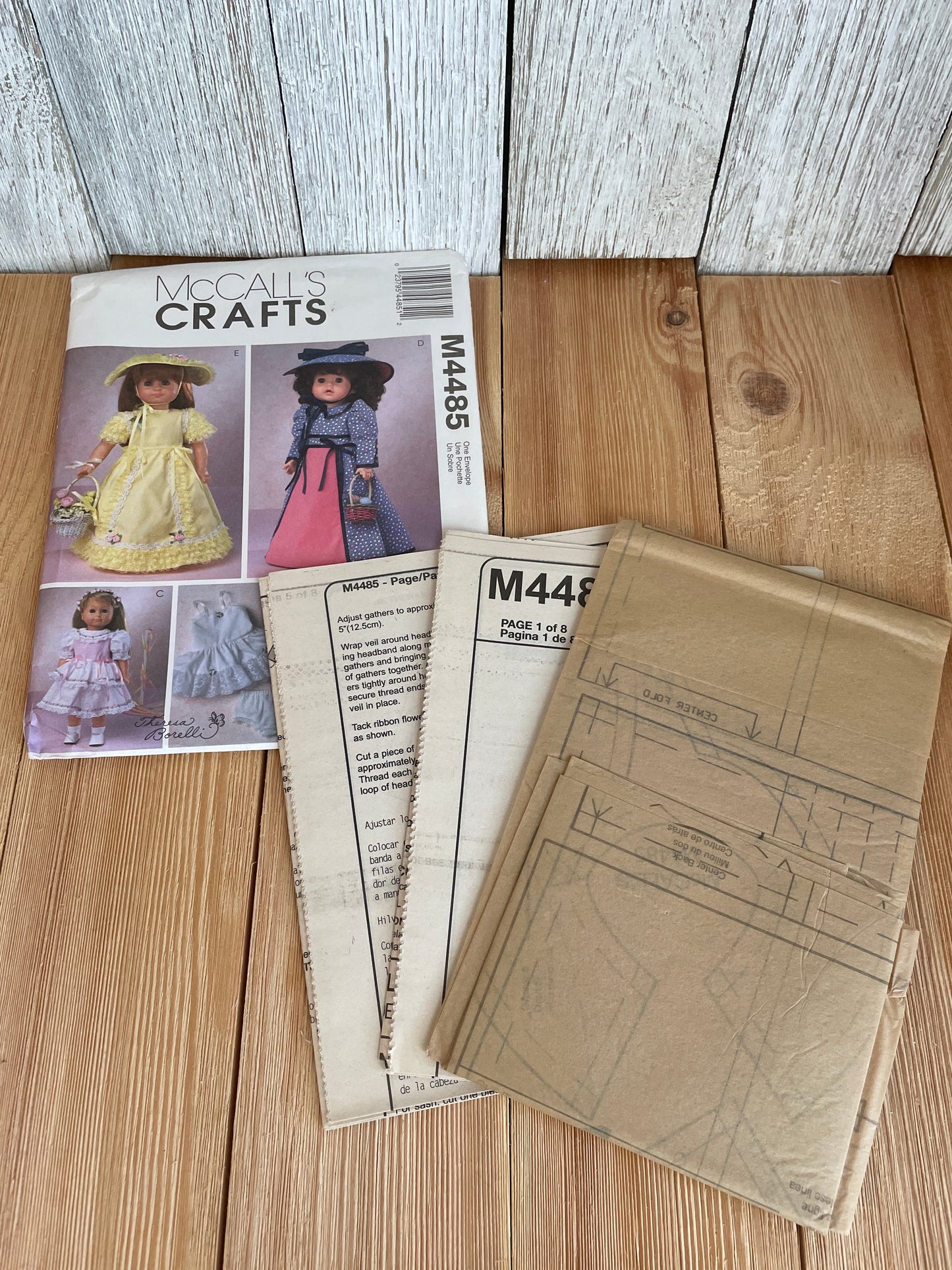 McCalls Crafts M4485 18" Doll Clothes by Faye Wine Pattern UNCUT FF