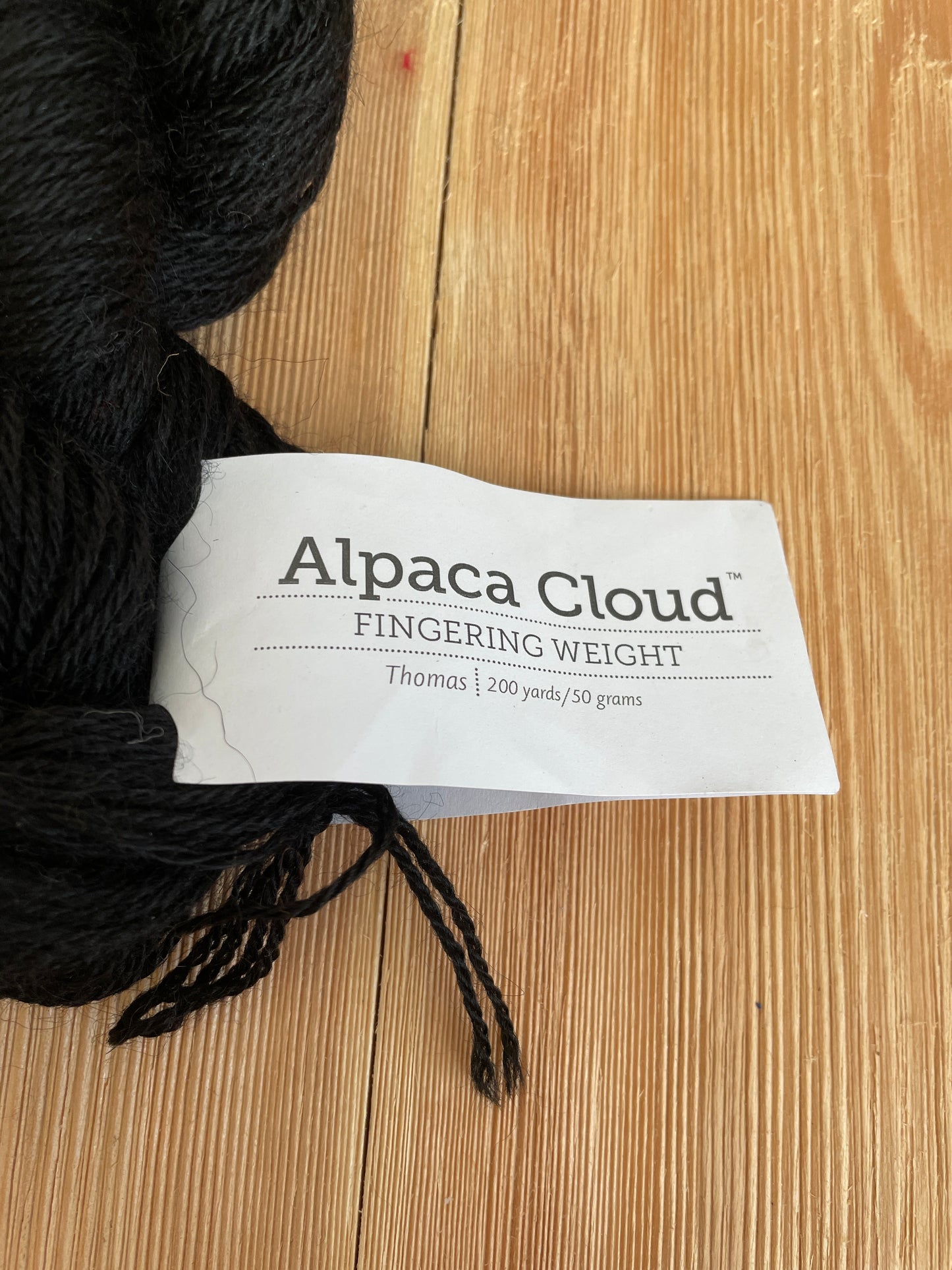 Knit Picks Alpaca Cloud Thomas Black Sock Yarn Full skein