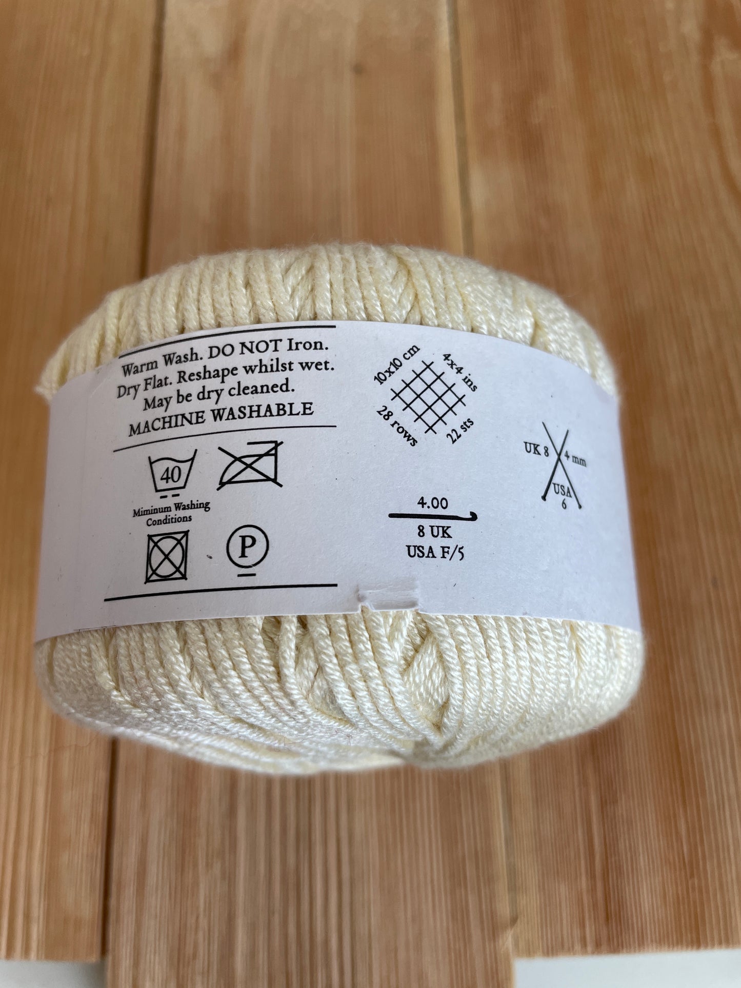 Sirdar Snuggly Baby Bamboo Dk Bamboo Wool Yarn 50g SH145 Cream one skein