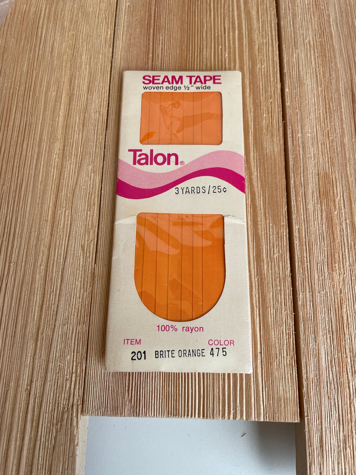 Seam Binding 1/2" Wide 3 yards J&P Coats Wrights Boiltex Talon (Pick Your Color)