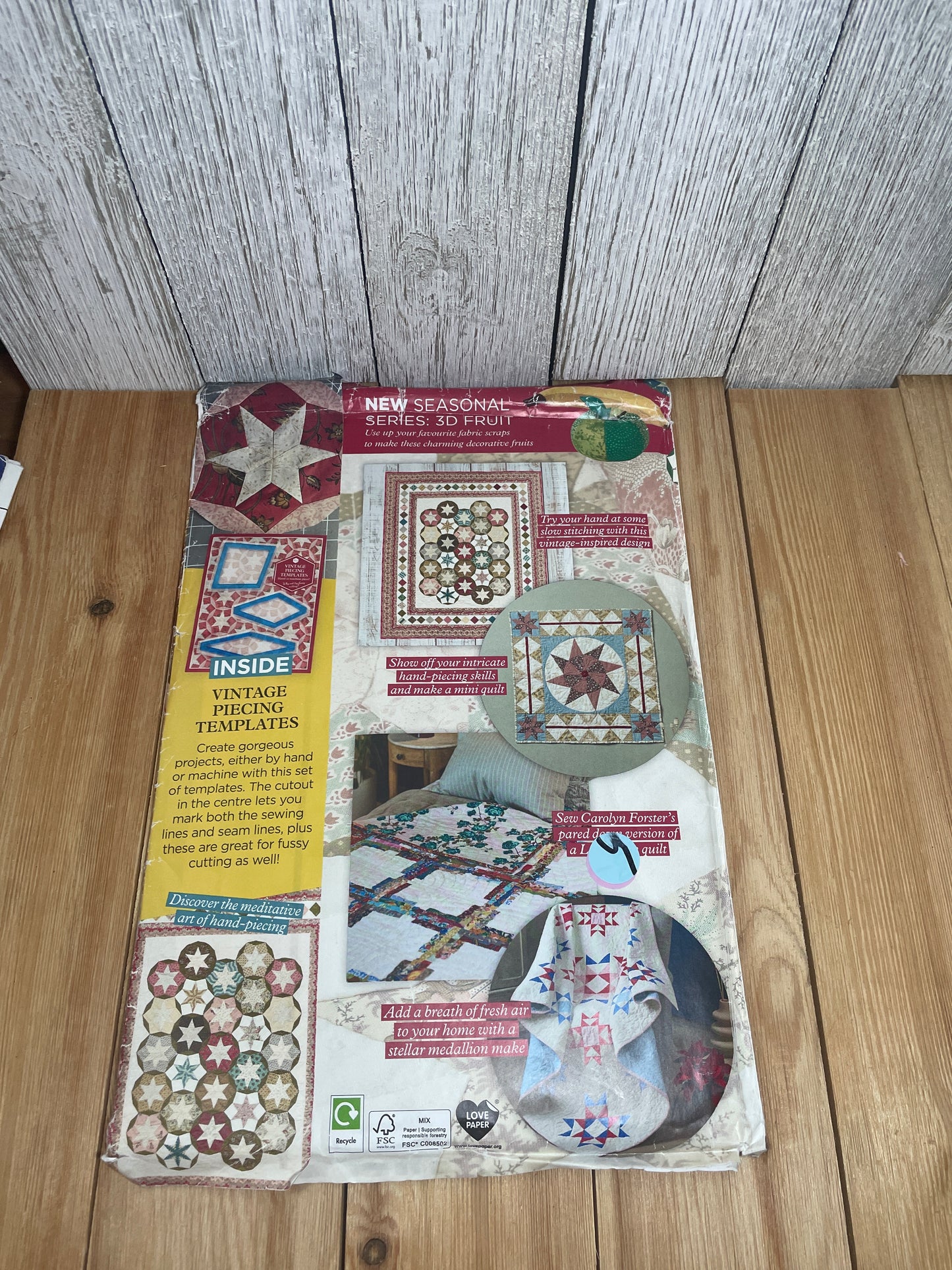 Today's Quilter Mag and Template Set Mindful Stitching Issue 125 Printed in the UK Unopened Book Pattern