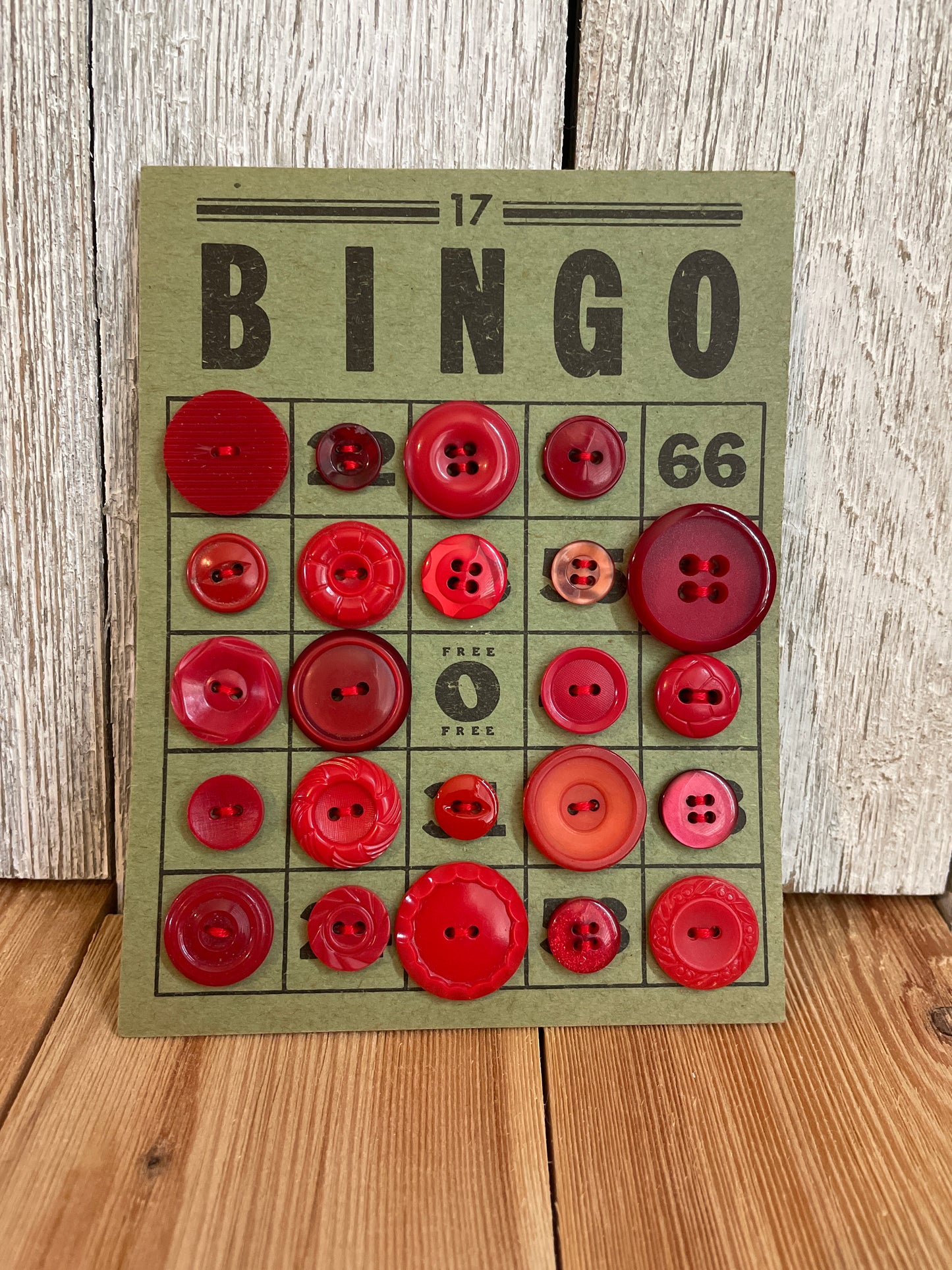 Vintage Button Lot on Bingo Card U PICK Antique quirky cute