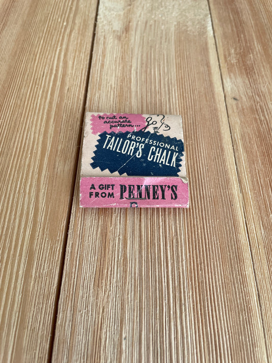 Vintage Tailors Chalk Penney's Advertisement Original packaging and chalk