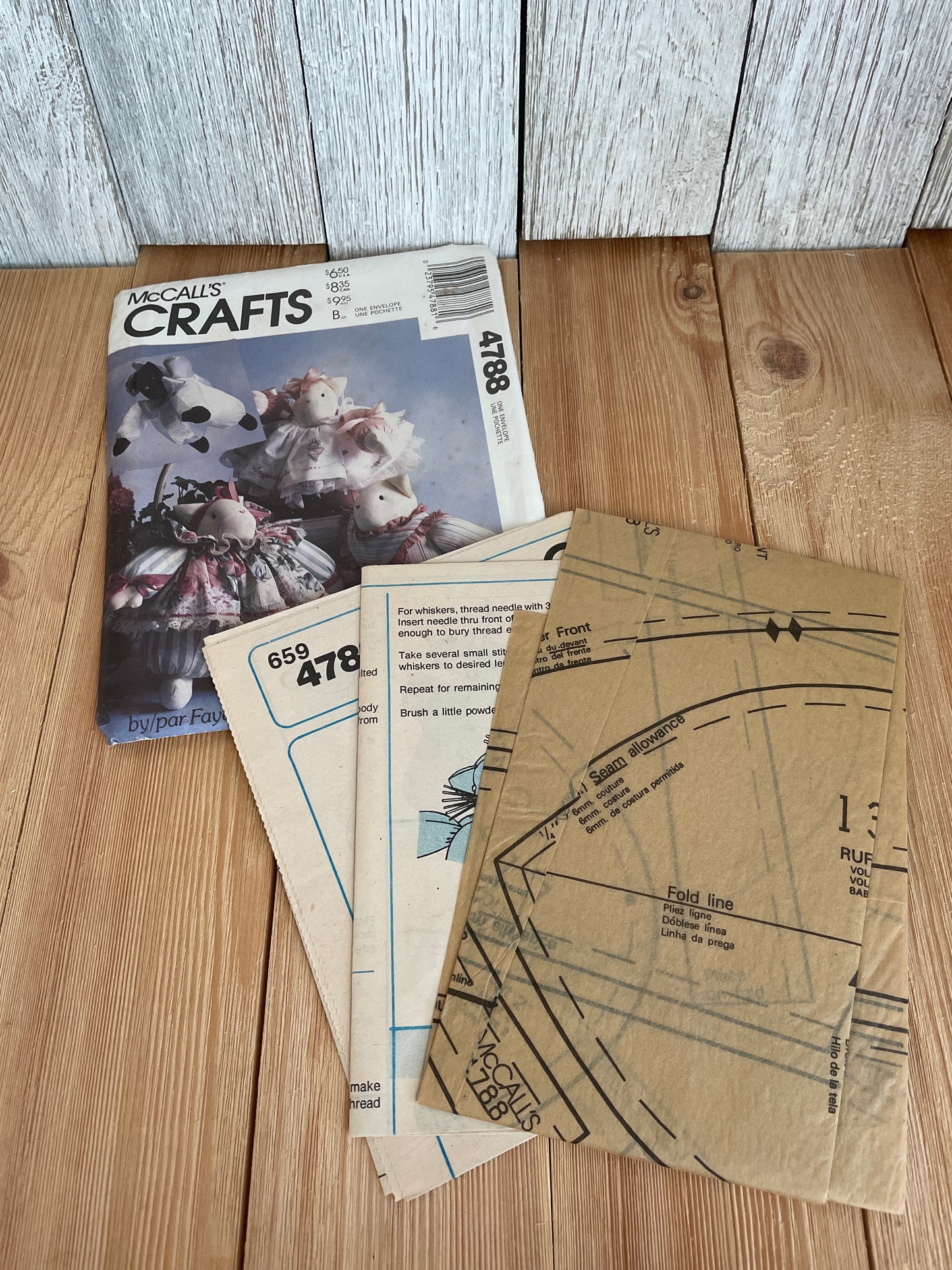 Mccalls Crafts 4788 Fat Cat Doll and Clothes Pattern Uncut FF