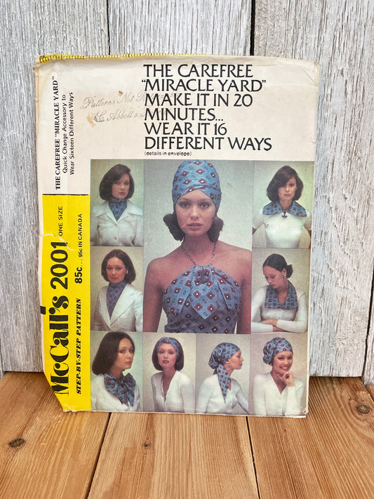 McCalls 2001 The Carefree Miracle Yard Pattern UNCUT With 16 Different ways to wear