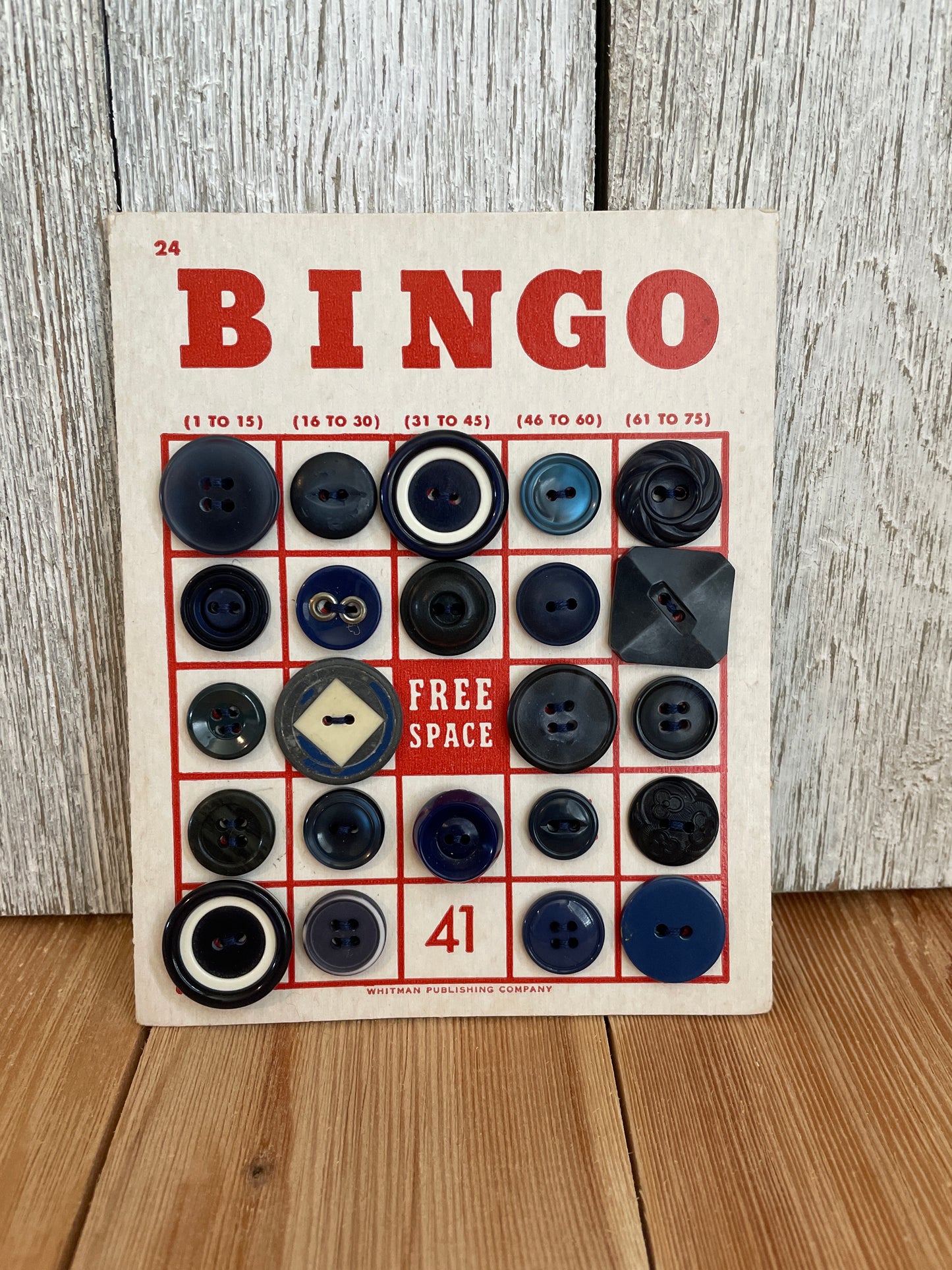 Vintage Button Lot on Bingo Card U PICK Antique quirky cute