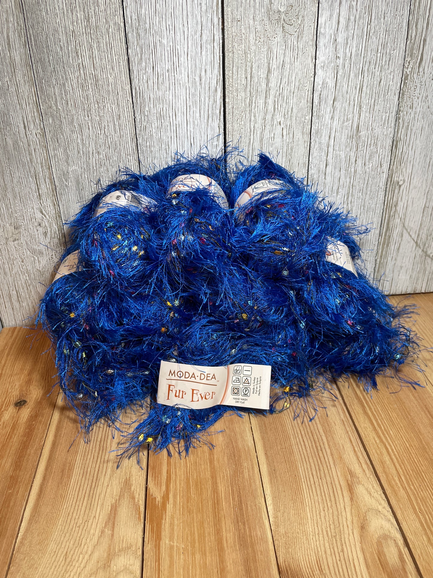 Moda Dea Fur Ever Blue Heaven 3841 (11 skein bundle) All same lot Yarn