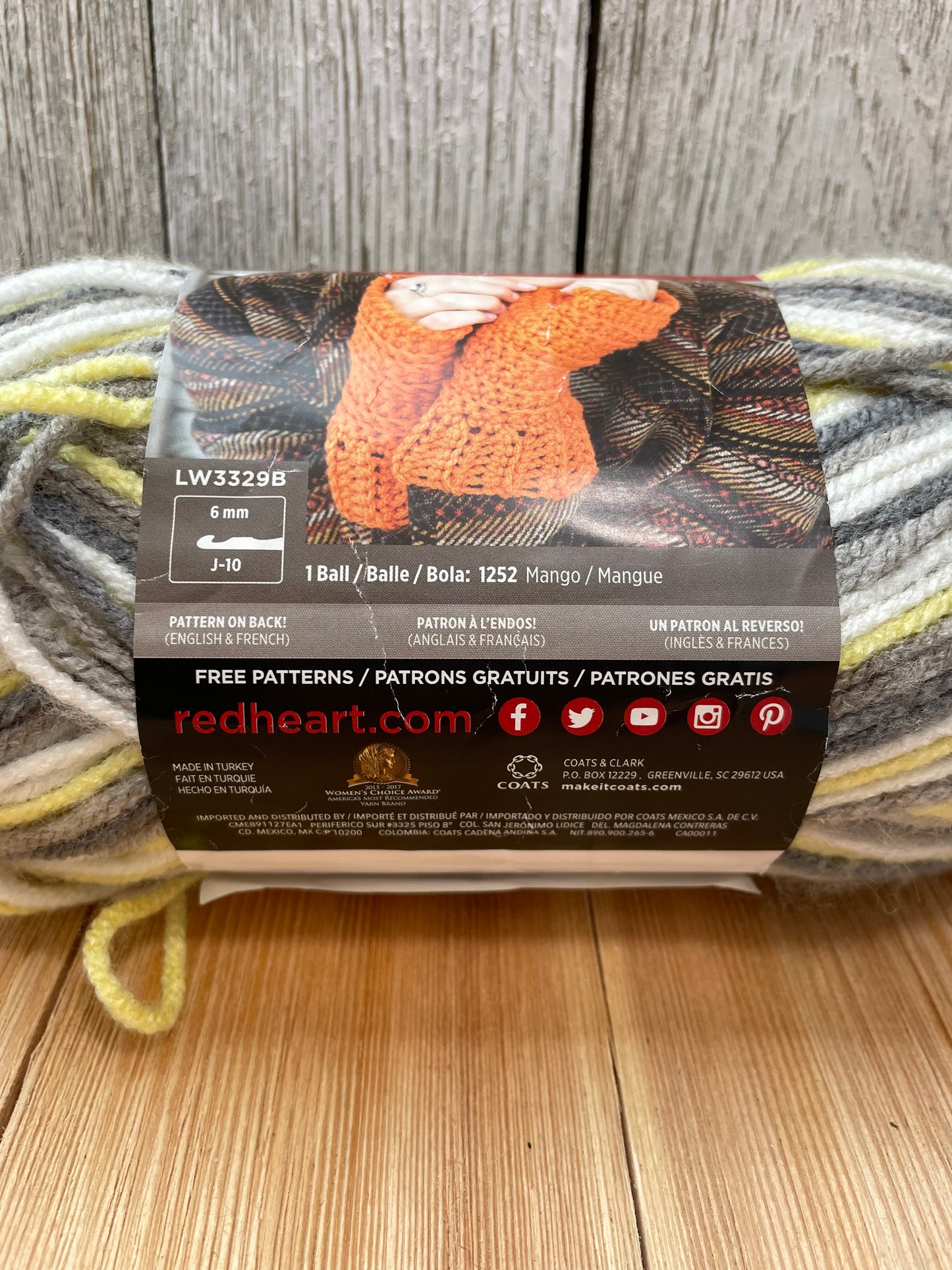 Red Heart with Love Yarn Lemon Drop Full Skien Acrylic