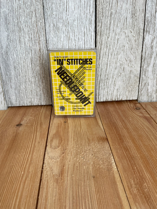 Vintage Bookassette In Stitches Creative Needlepoint Card Index by the Needle Pushers