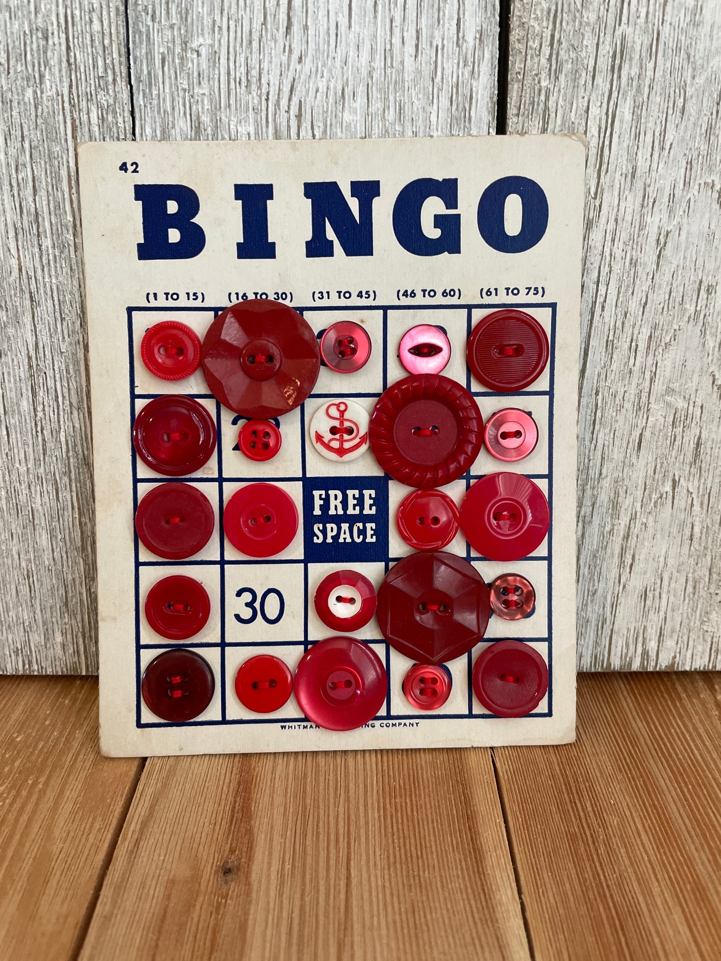 Vintage Button Lot on Bingo Card U PICK Antique quirky cute
