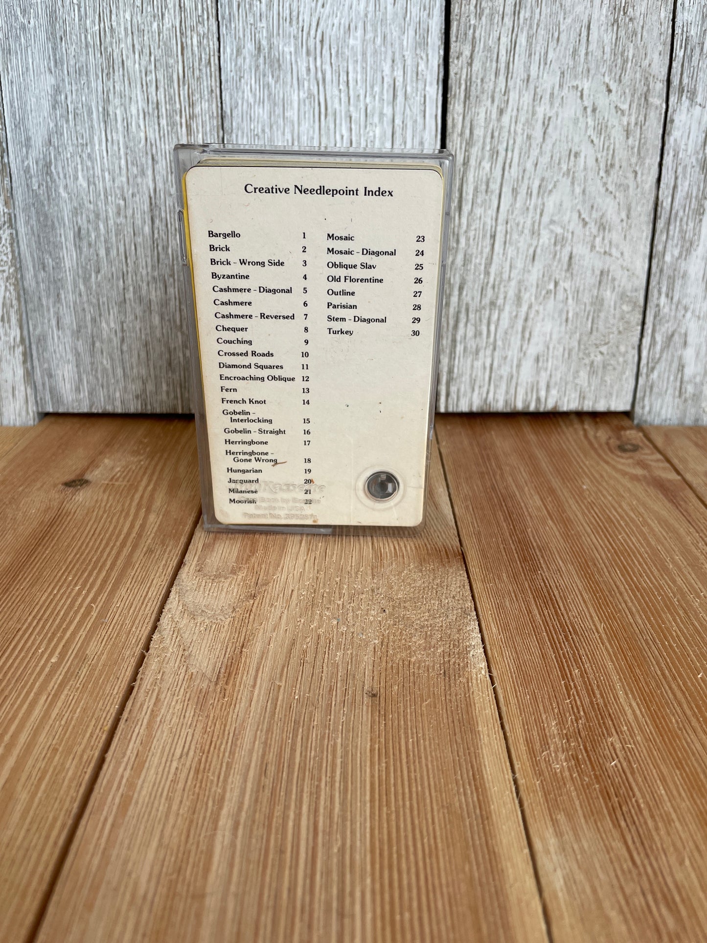 Vintage Bookassette In Stitches Creative Needlepoint Card Index by the Needle Pushers