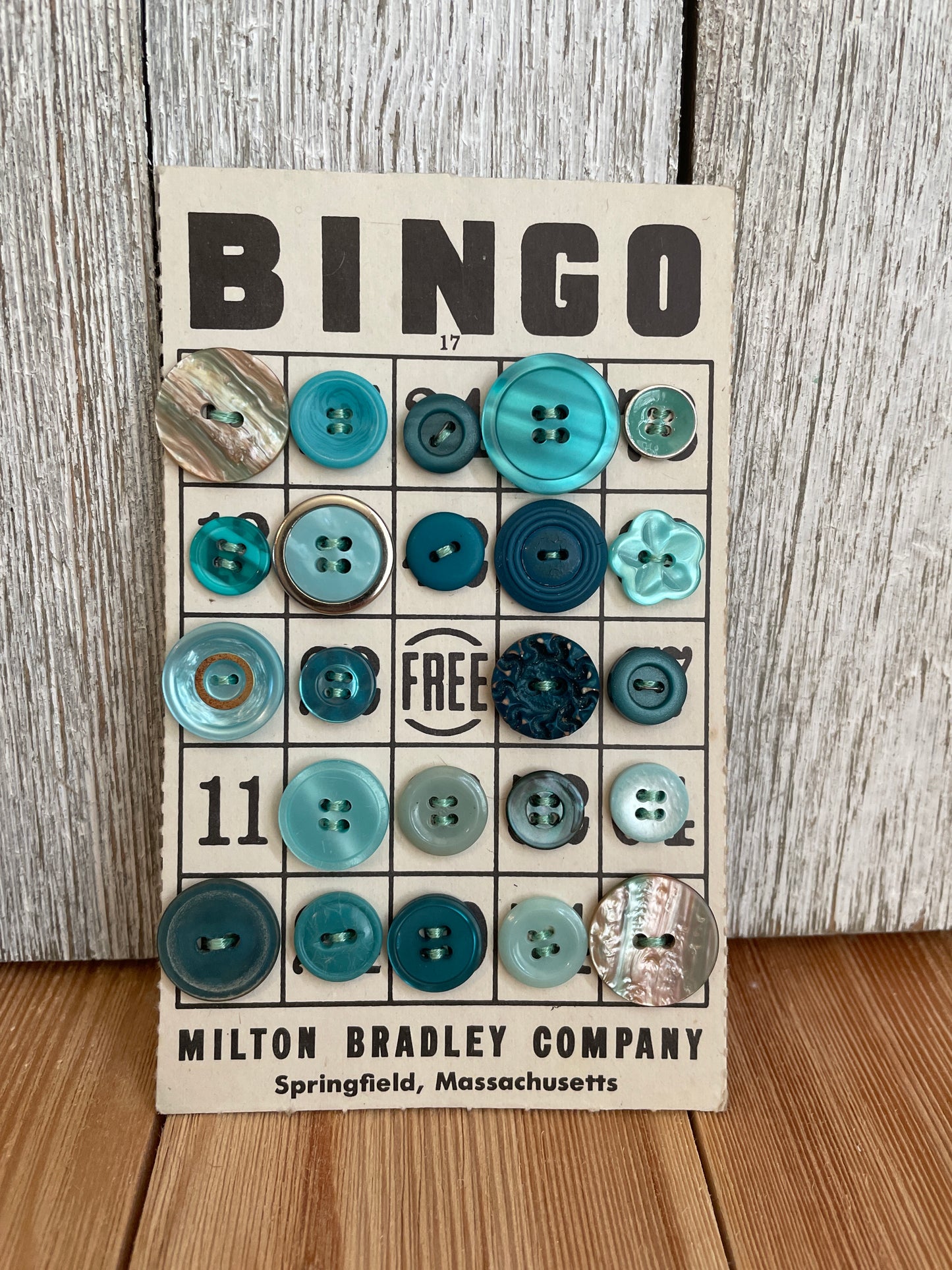 Vintage Button Lot on Bingo Card U PICK Antique quirky cute