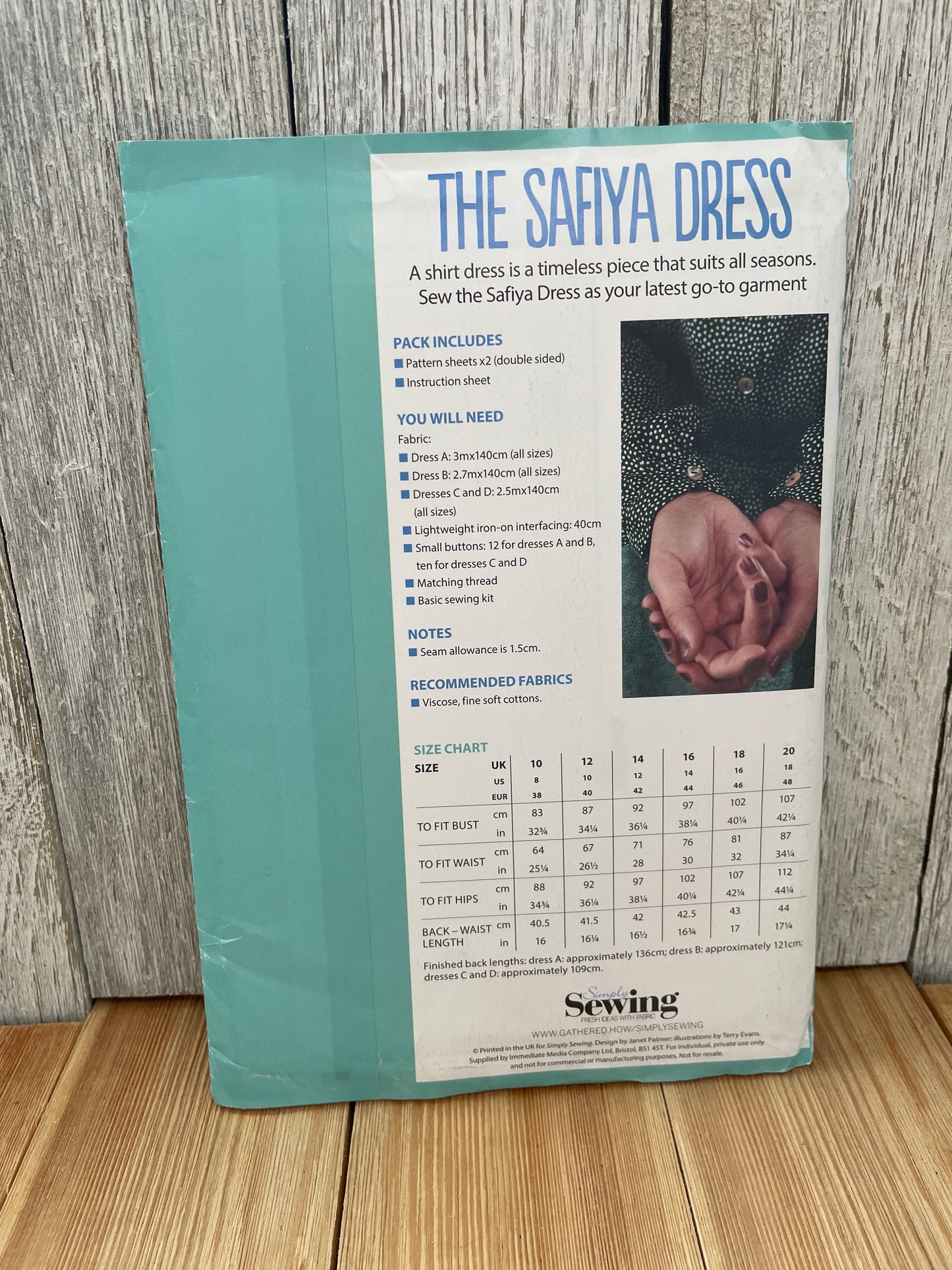 Simply Sewing the Safiya Dress Misses Size 10-20 Uncut FF Sewing Pattern