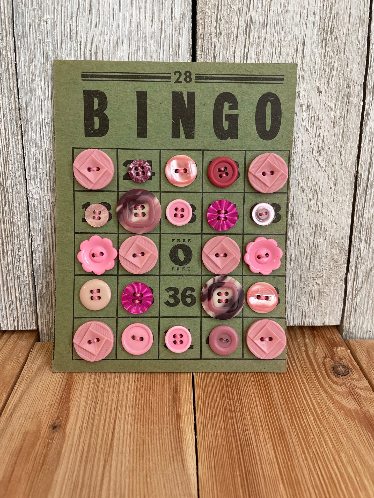 Vintage Button Lot on Bingo Card U PICK Antique quirky cute