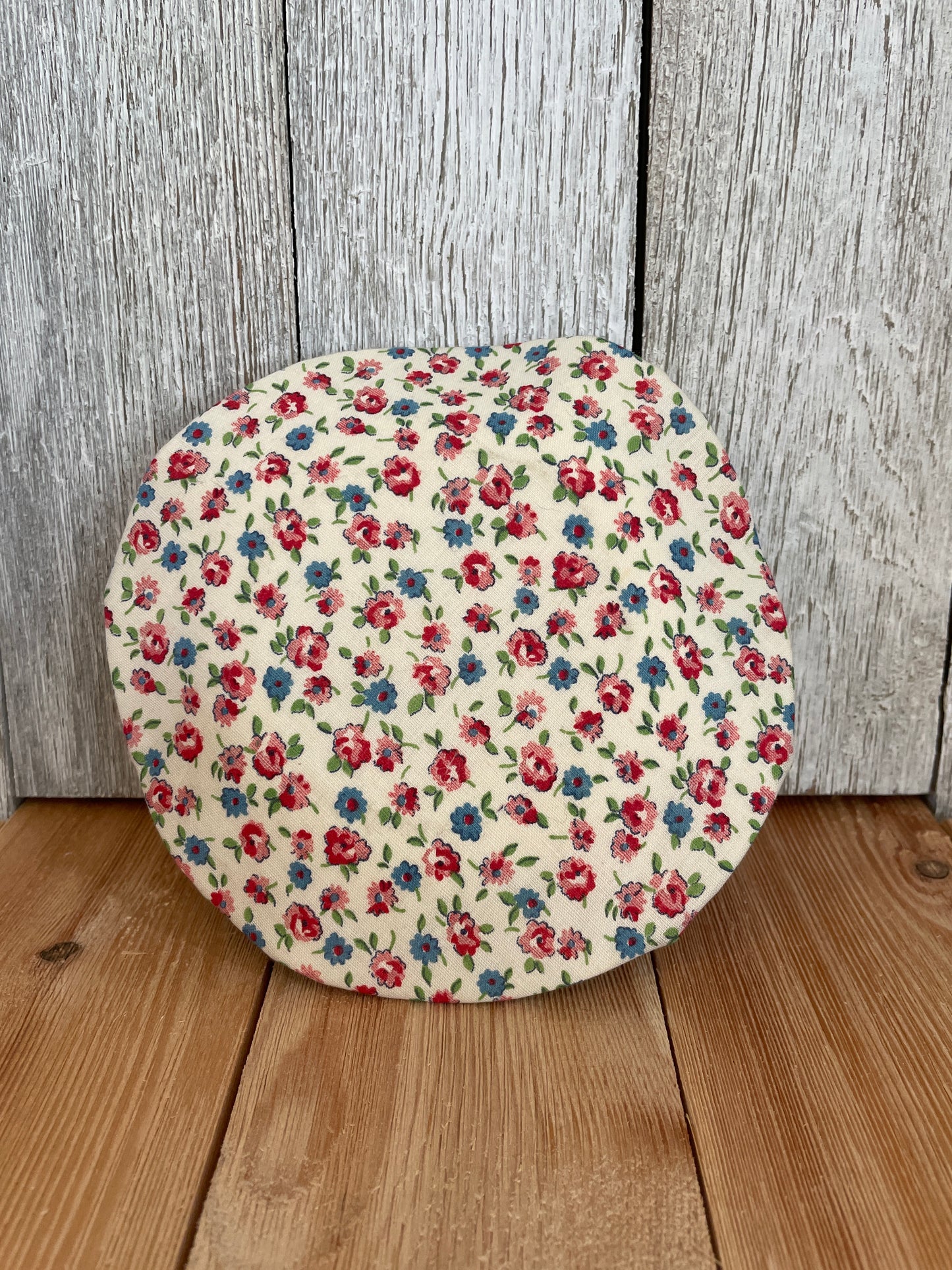 Vintage Handmade Pincushion Victorian Sun Hat with Lace and Blue Flower Details Quirky Cute