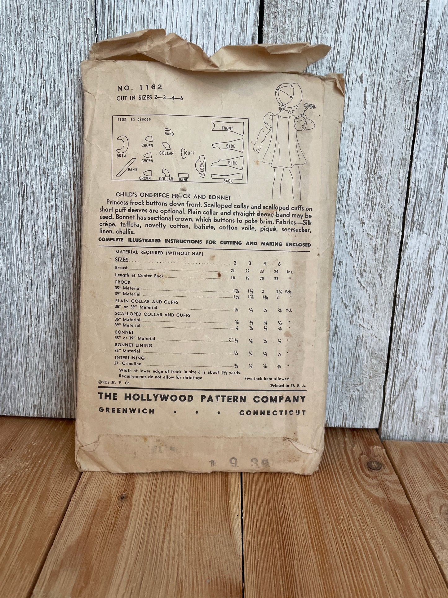 Rare Vintage 1936 Hollywood Pattern No. 1162 Sybil Jason Sewing Pattern Complete