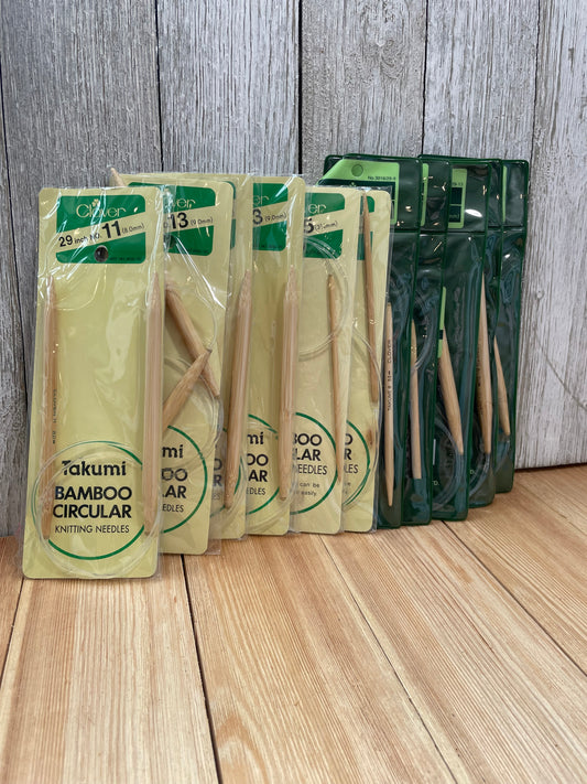 Clover Bamboo Circular Knitting Needles in Original Packaging (U Pick Size)